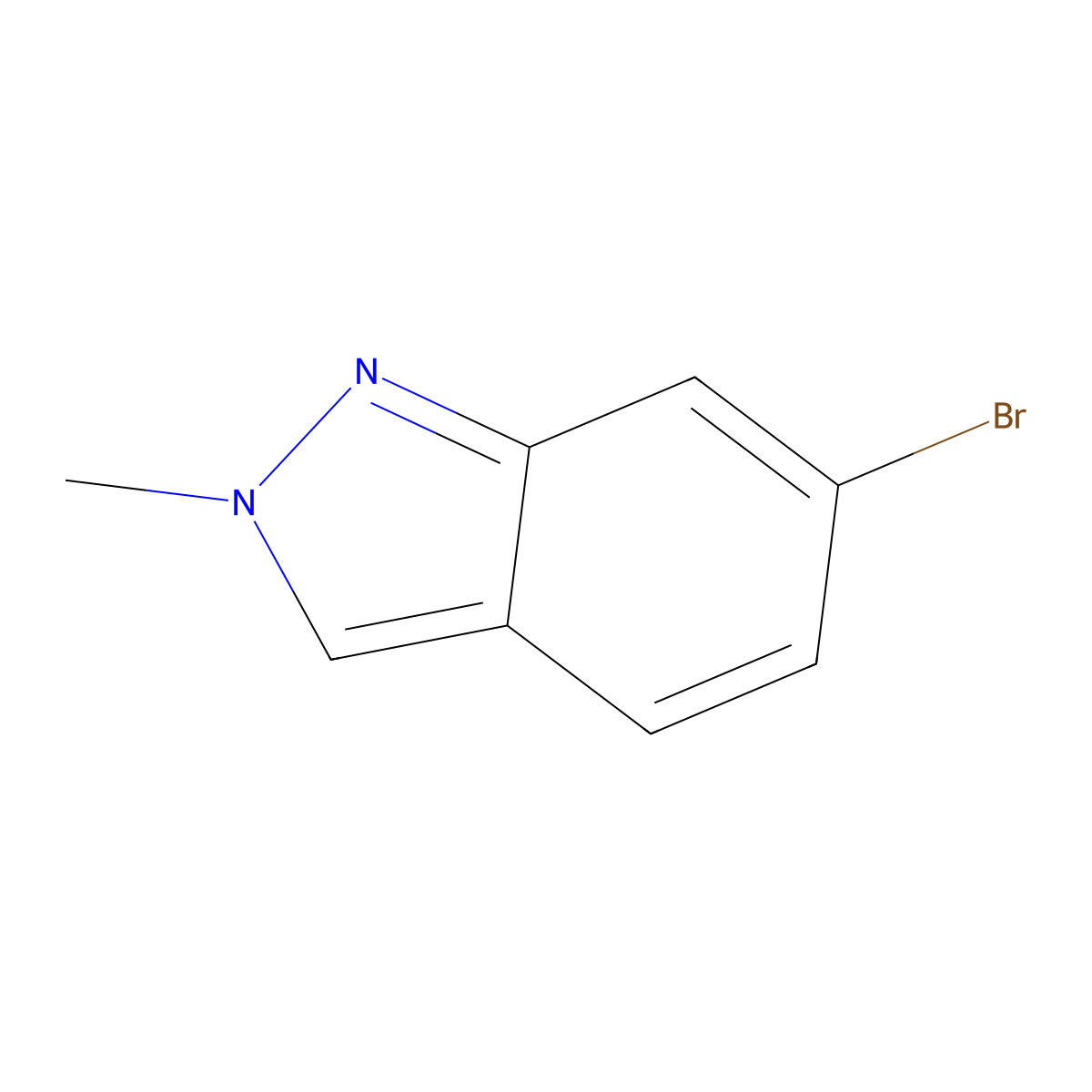 6-bromo-2-methyl-2H-indazole molecular structure, CAS 590417-95-1