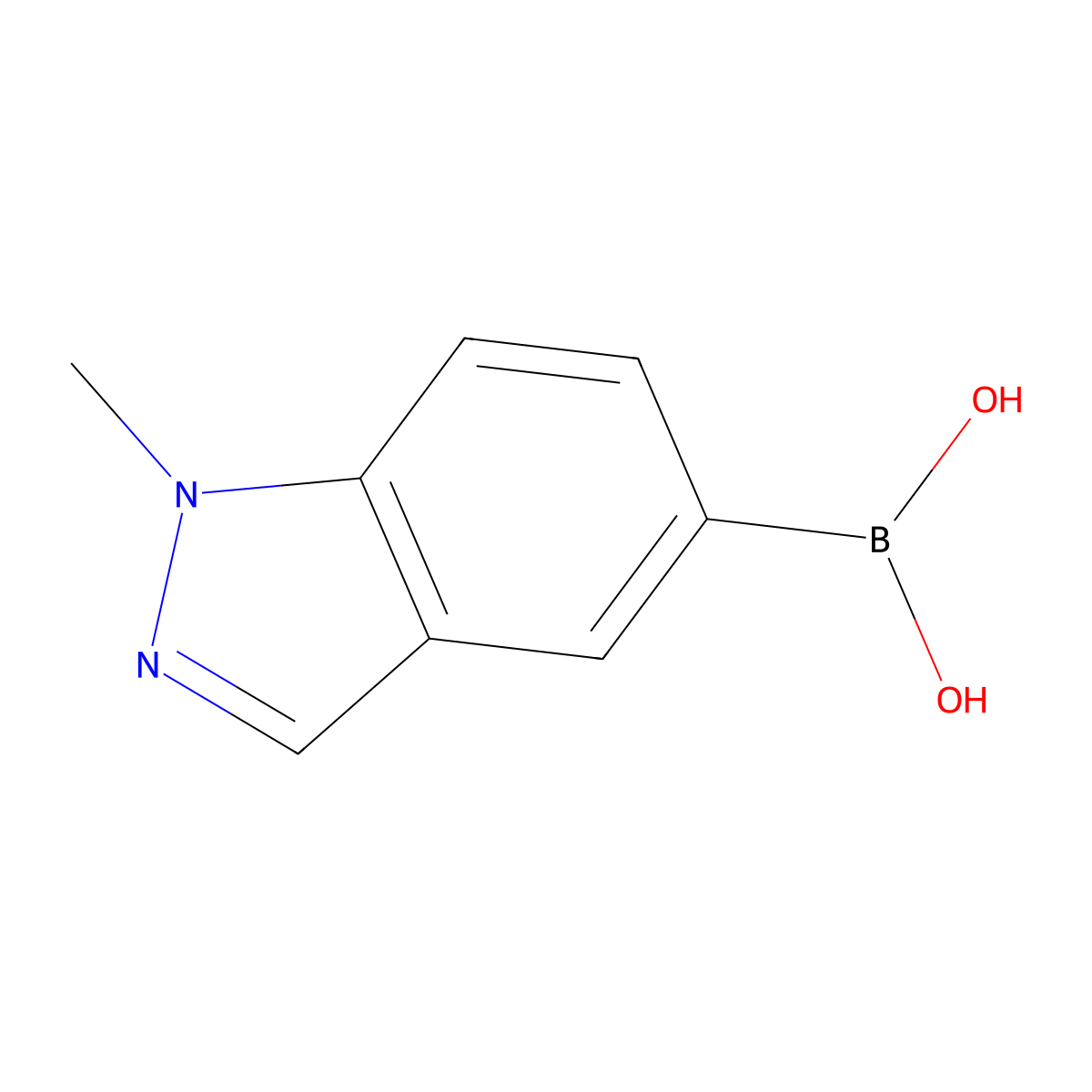 1-Methyl-1H-indazole-5-boronic acid molecular structure, CAS 590418-08-9
