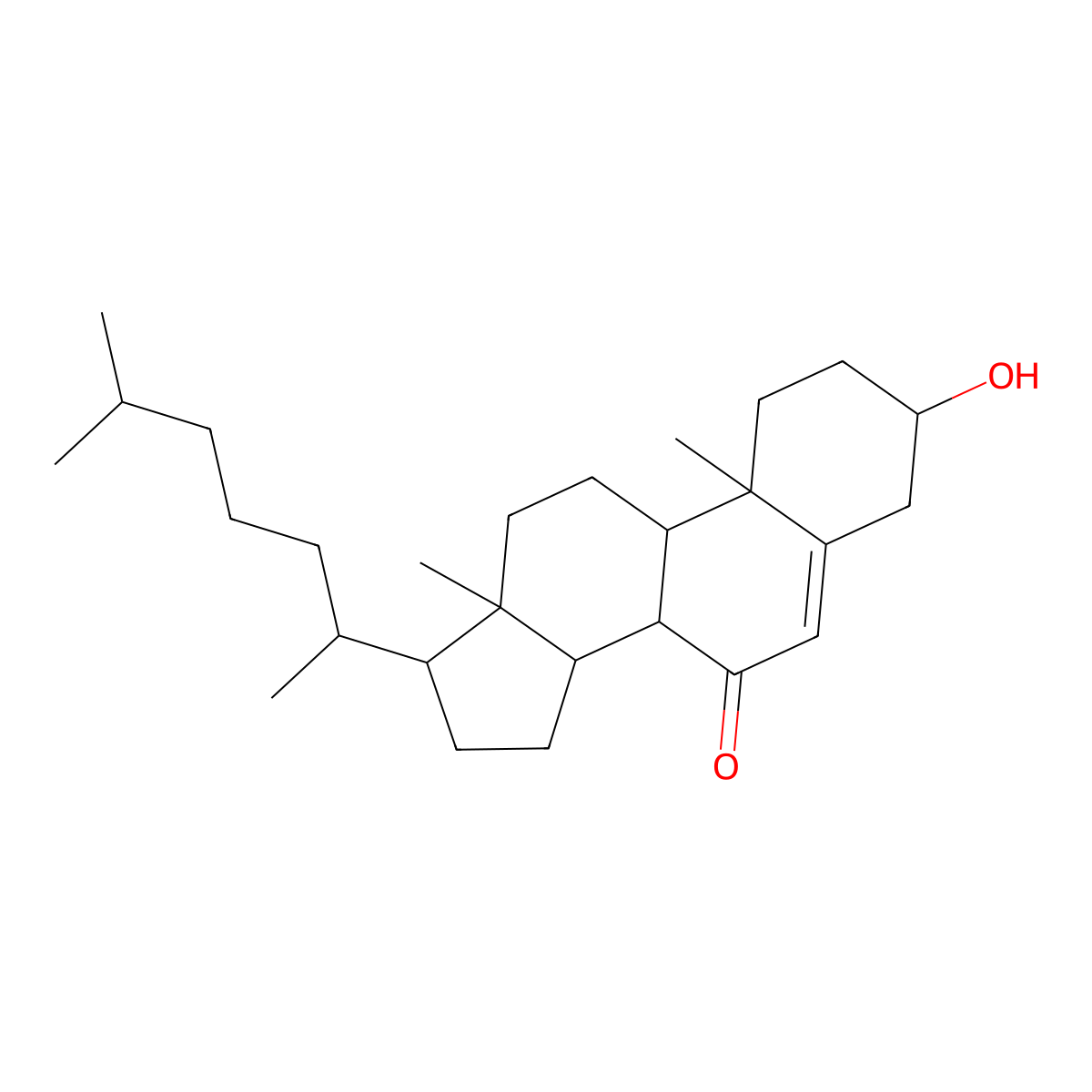 3-Hydroxycholest-5-en-7-one molecular structure, CAS 59042-88-5
