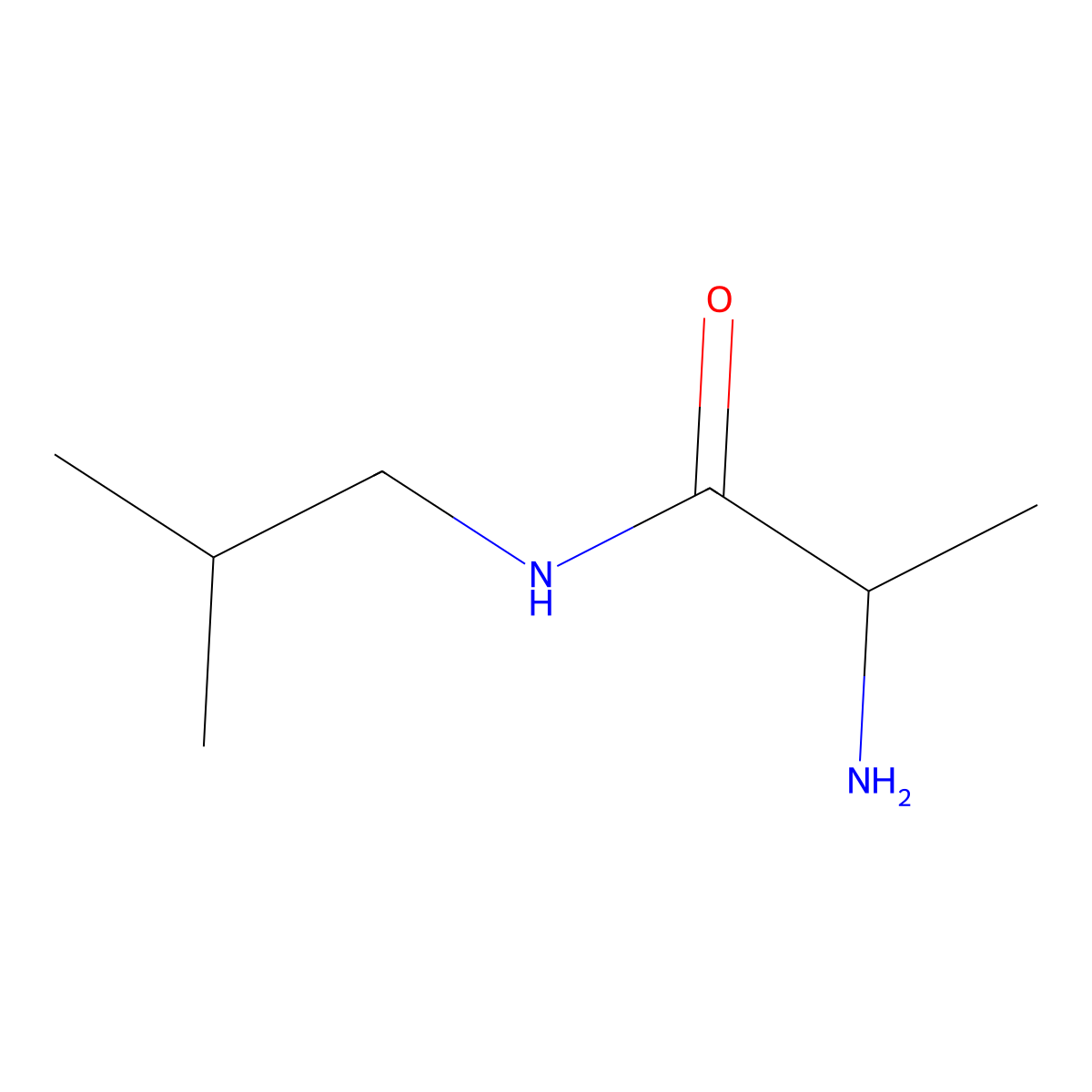 2-amino-N-(2-methylpropyl)propanamide molecular structure, CAS 590423-18-0