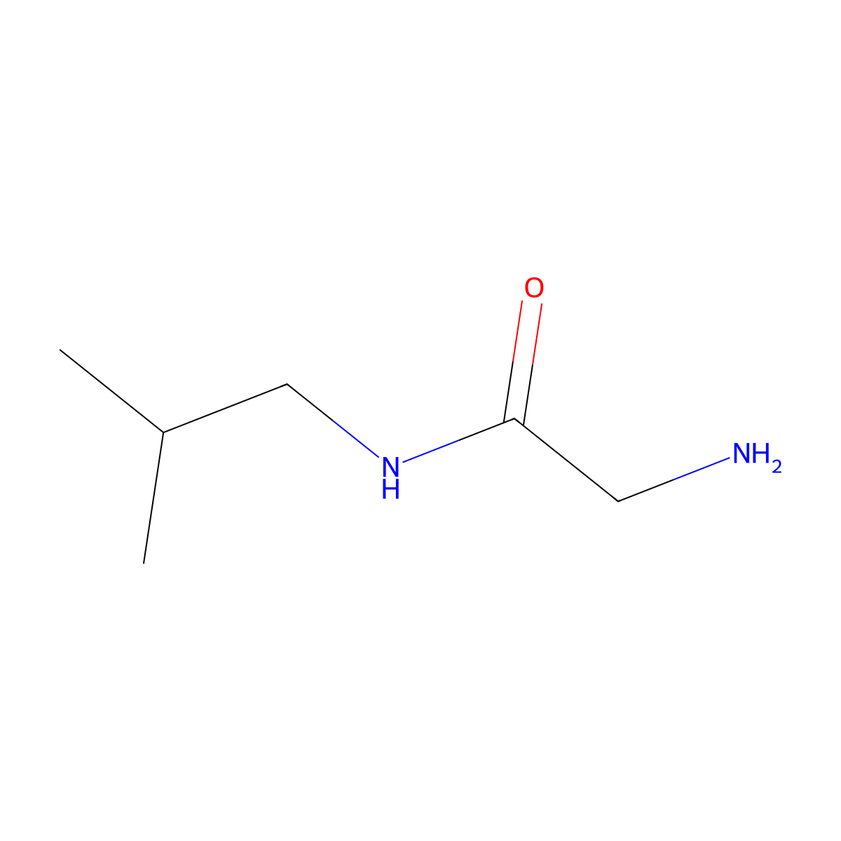 2-amino-N-isobutylacetamide molecular structure, CAS 590423-20-4