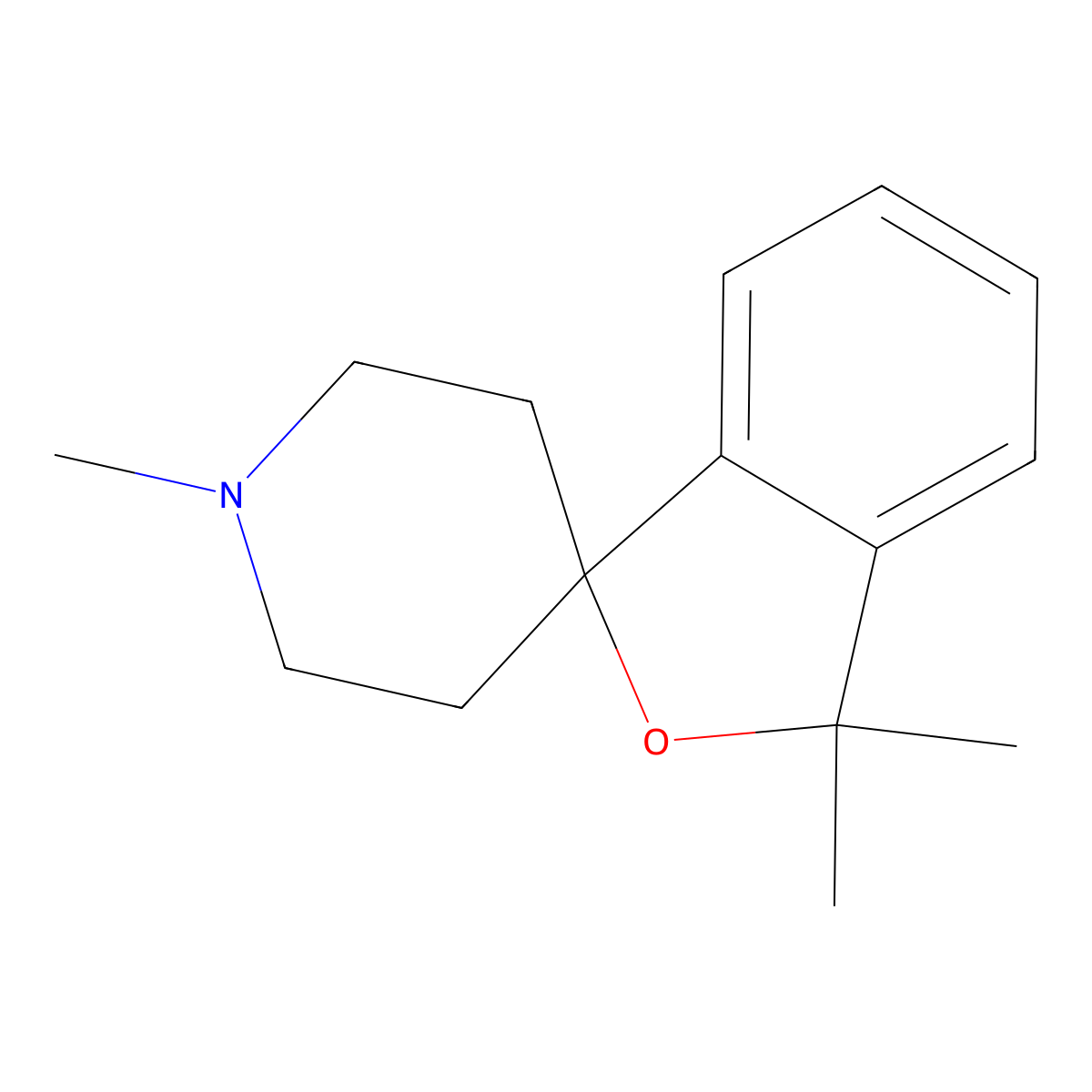 1,3,3-trimethyl-3H-spiro[isobenzofuran-1,4-piperidine] molecular structure, CAS 59043-56-0