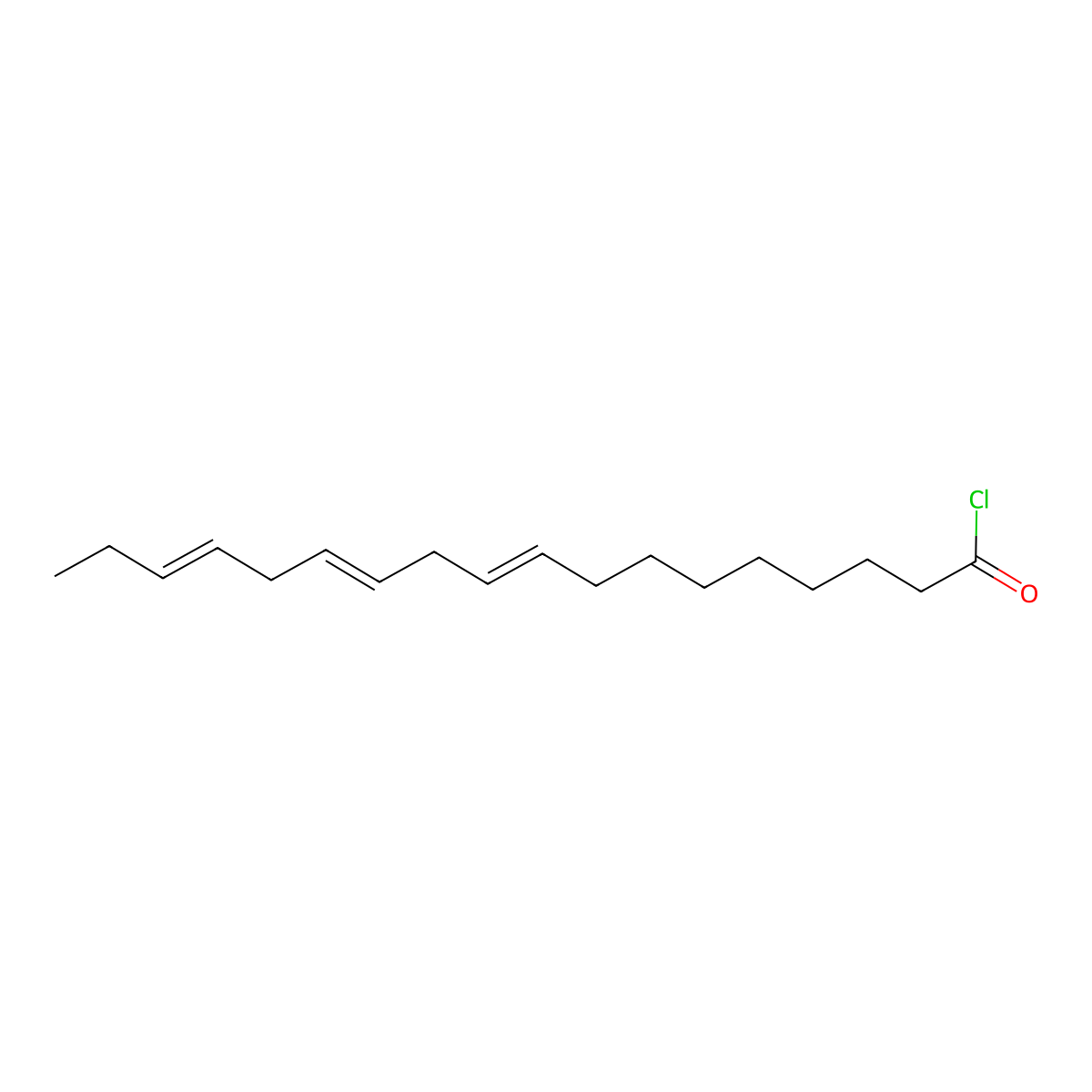 Octadeca-9,12,15-trienoyl chloride molecular structure, CAS 59044-29-0
