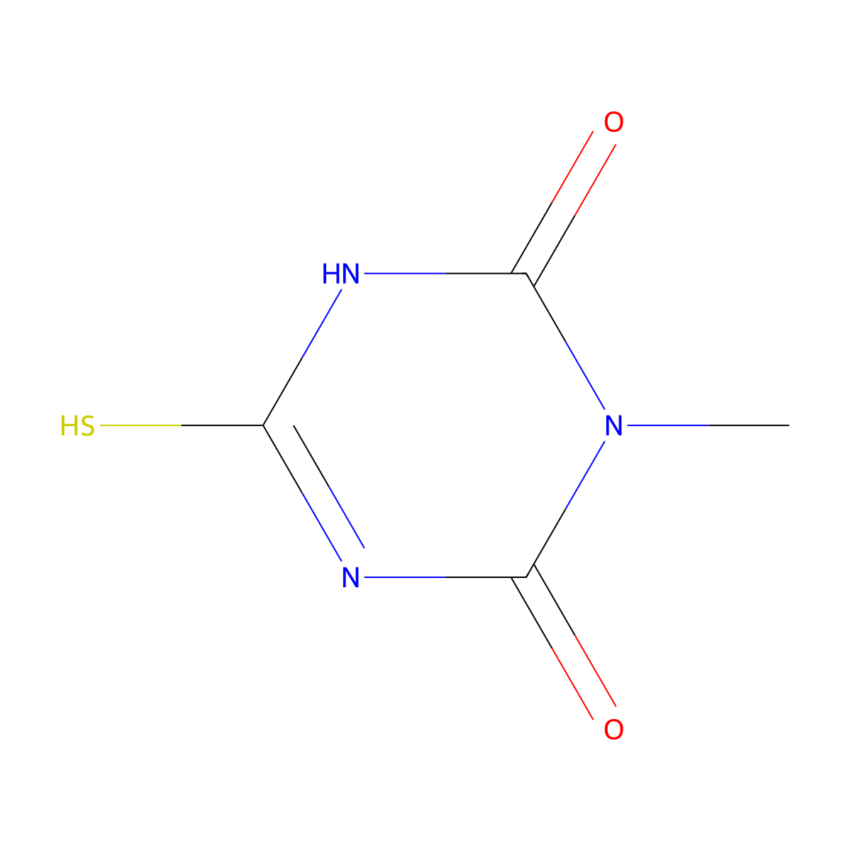 3-Methyl-6-thioxo-1,3,5-triazinane-2,4-dione molecular structure, CAS 59045-41-9