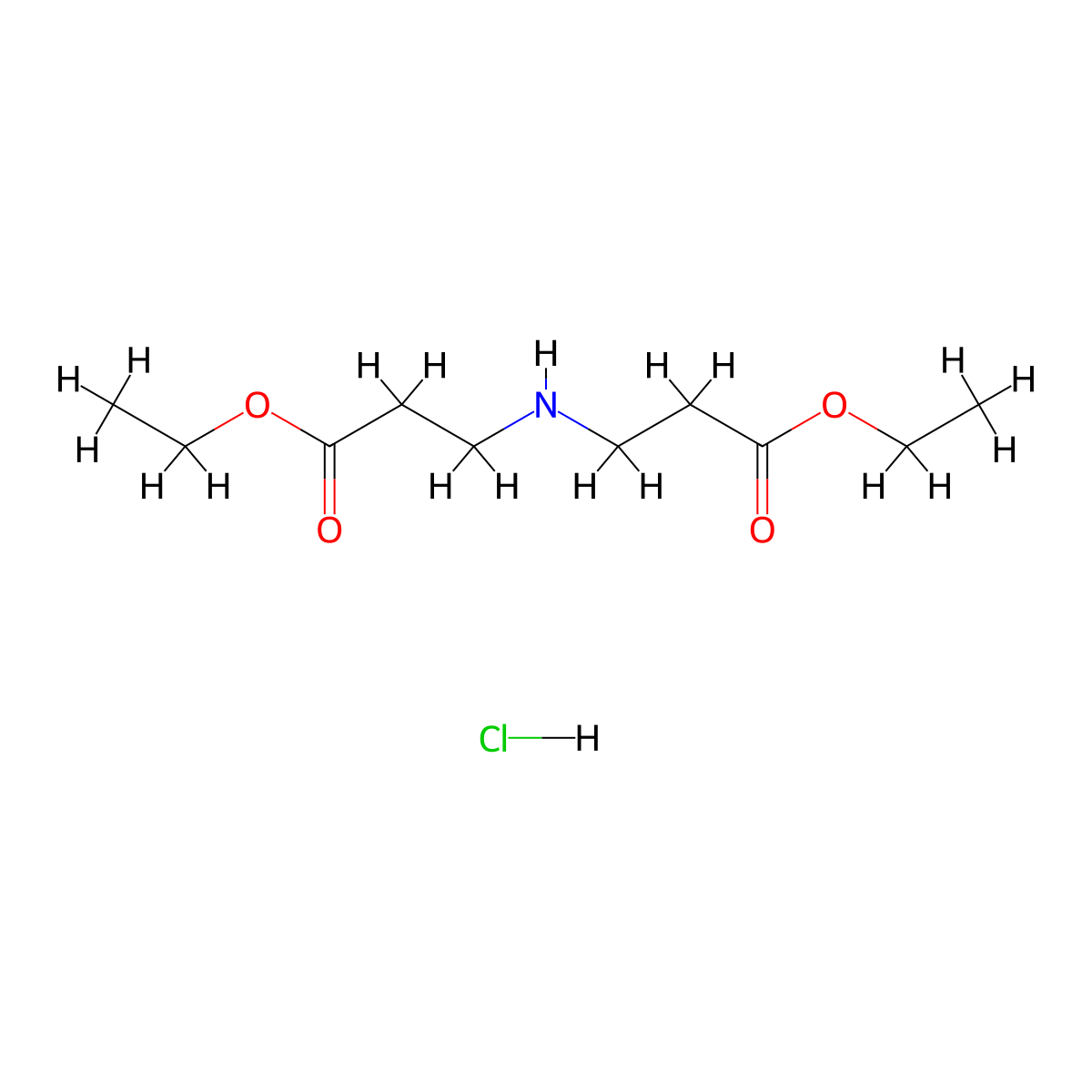 Ethyl 3-[(3-ethoxy-3-oxopropyl)amino]propanoate hydrochloride molecular structure, CAS 59045-43-1