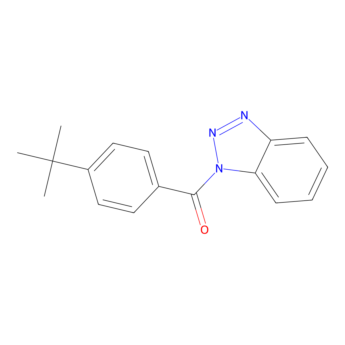 Benzotriazol-1-yl-(4-tert-butylphenyl)methanone molecular structure, CAS 59046-29-6