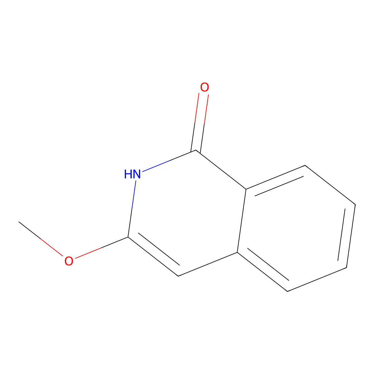 1(2H)-Isoquinolinone, 3-methoxy- molecular structure, CAS 59048-50-9
