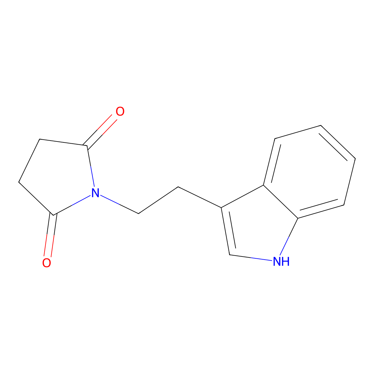 1-[2-(1H-indol-3-yl)ethyl]pyrrolidine-2,5-dione molecular structure, CAS 59048-75-8