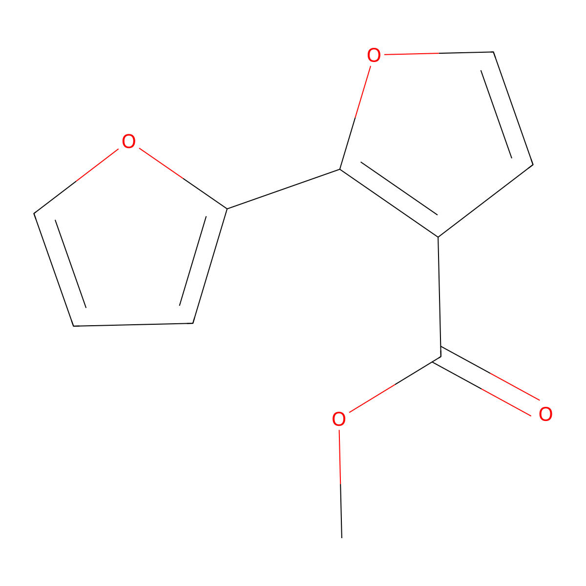 [2,2'-Bifuran]-3-carboxylic acid, methyl ester molecular structure, CAS 5905-07-7