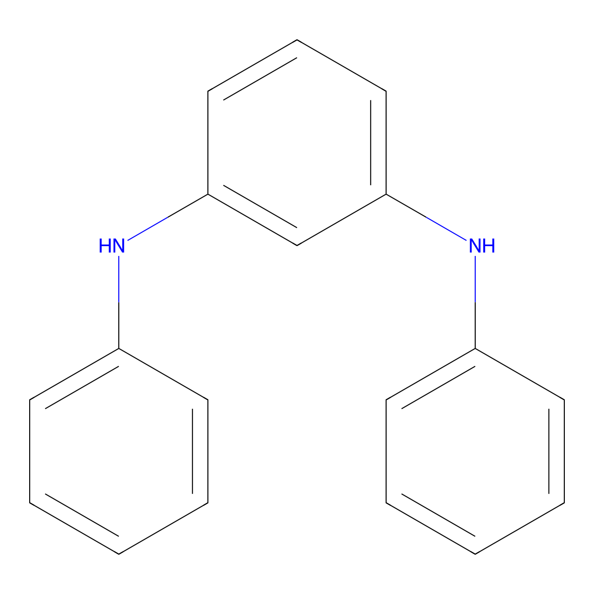 N1,N3-Diphenyl-1,3-benzenediamine molecular structure, CAS 5905-36-2