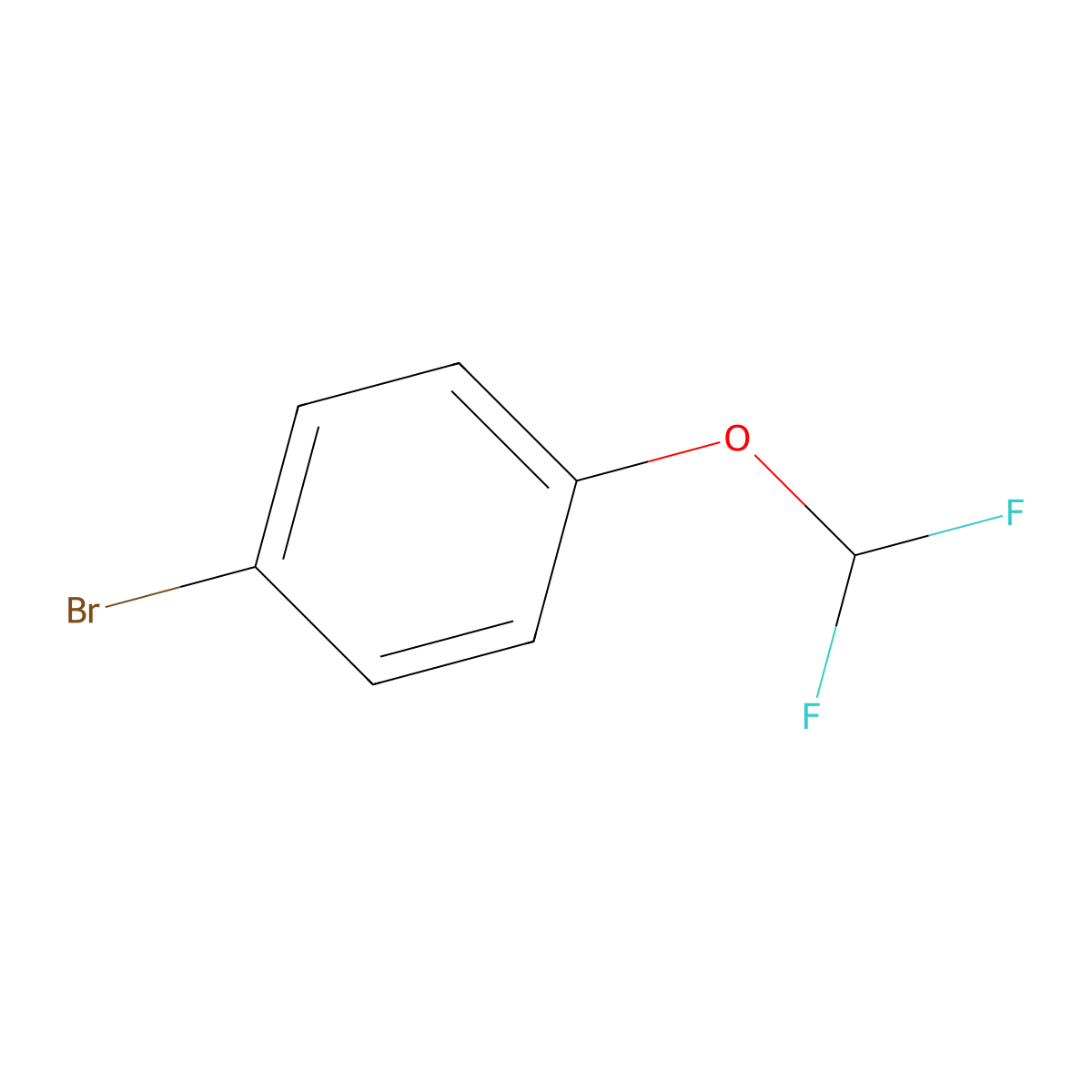 1-Bromo-4-(difluoromethoxy)benzene molecular structure, CAS 5905-69-1