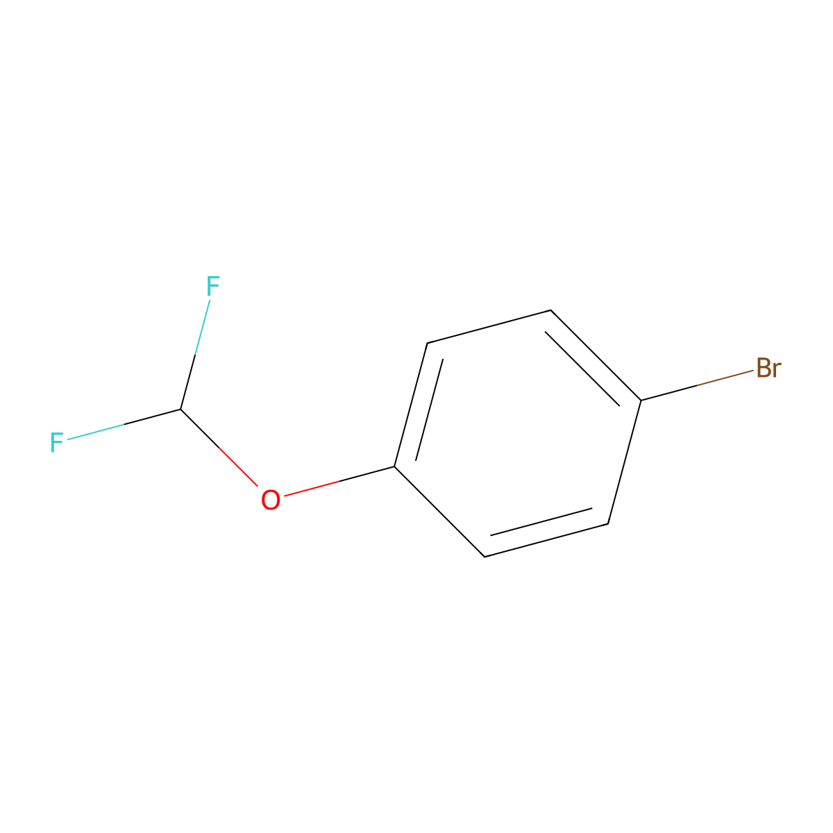 1-Bromo-4-(difluoromethoxy)benzene molecular structure, CAS 5905-69-1