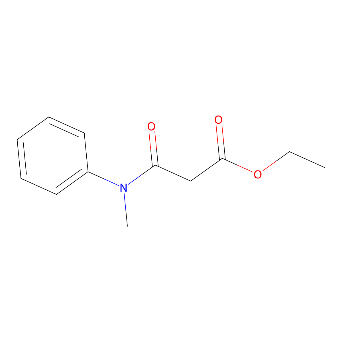 Ethyl 2-[methyl(phenyl)carbamoyl]acetate molecular structure, CAS 59050-15-6