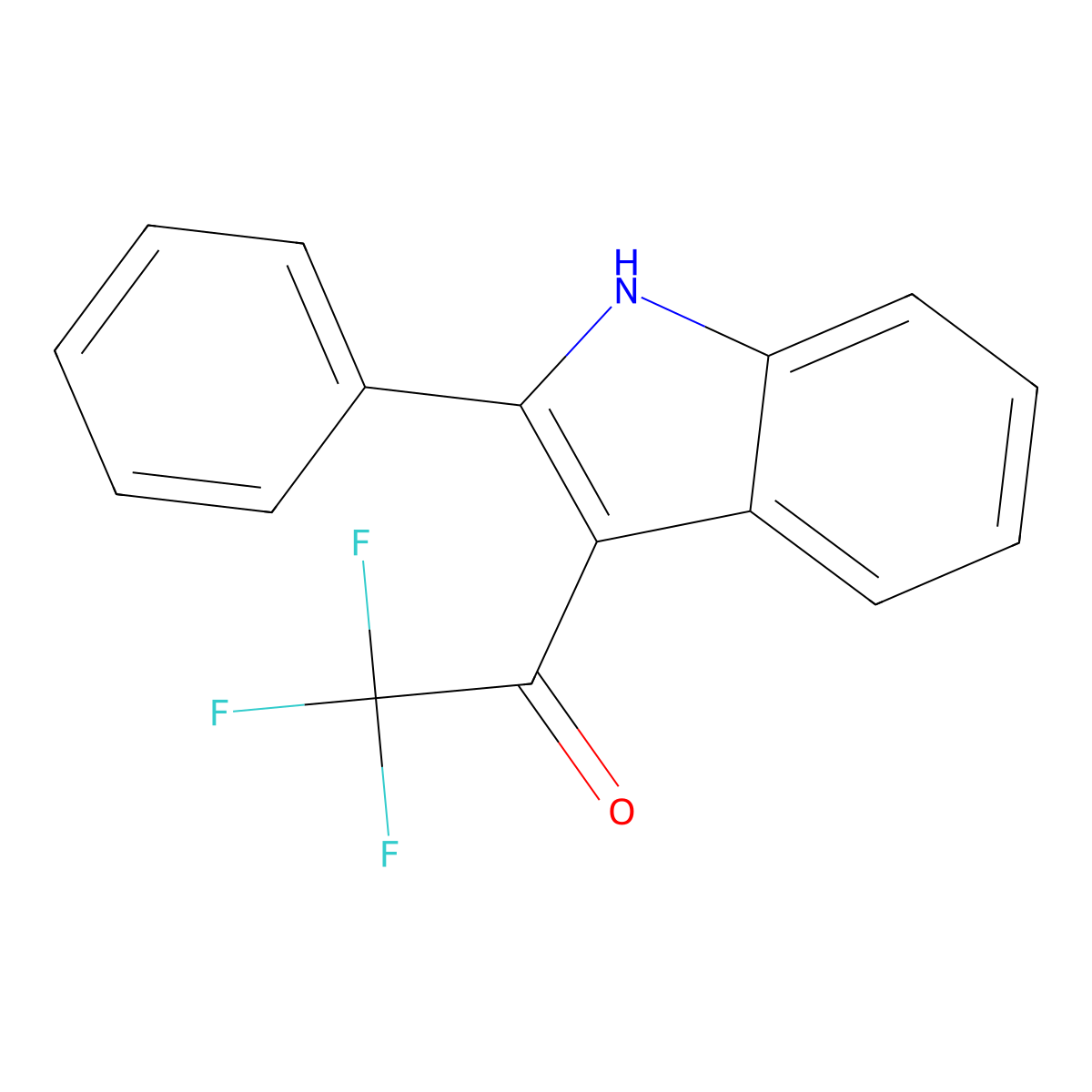 2,2,2-trifluoro-1-(2-phenyl-1H-indol-3-yl)-1-ethanone molecular structure, CAS 59050-37-2