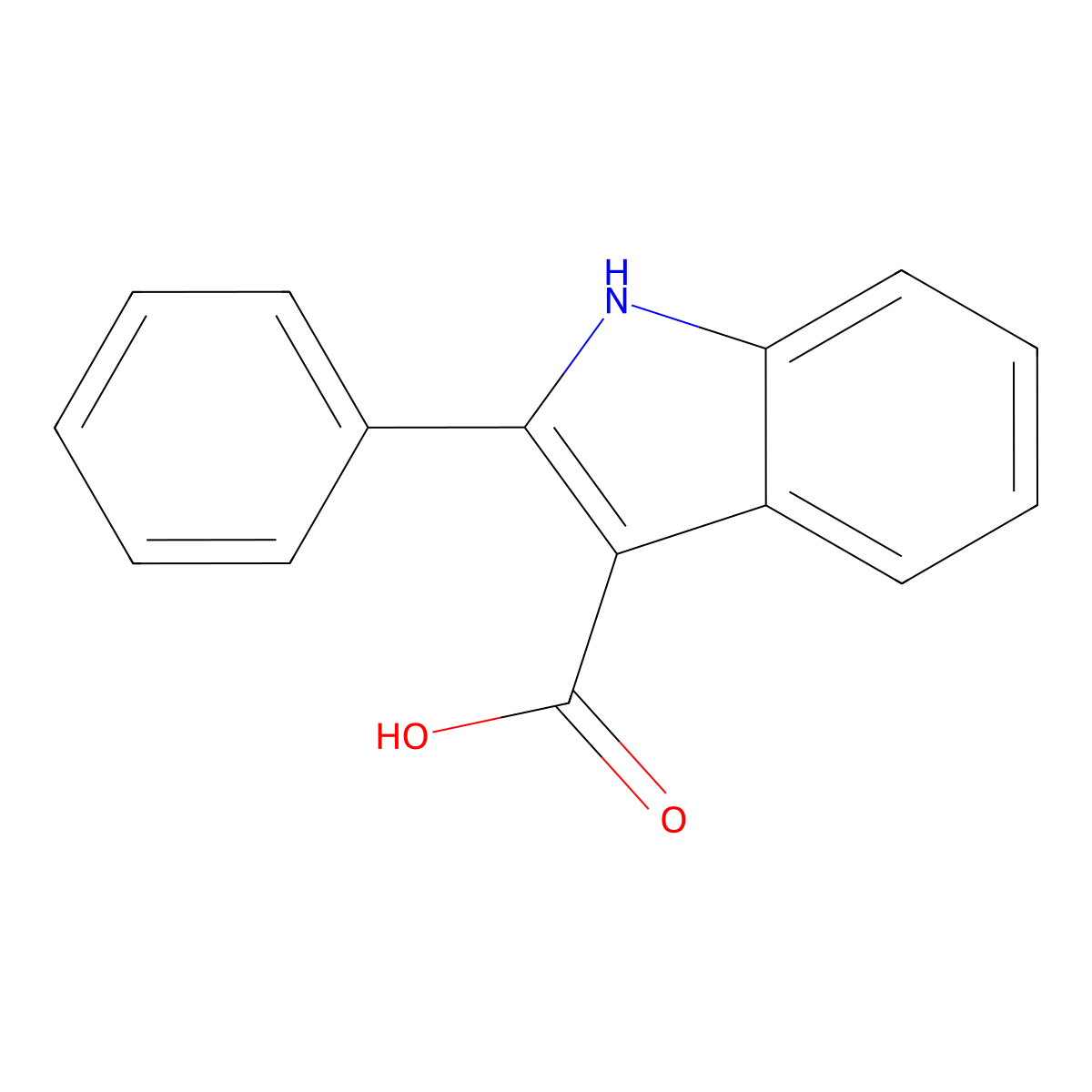2-Phenyl-1H-indole-3-carboxylic acid molecular structure, CAS 59050-38-3