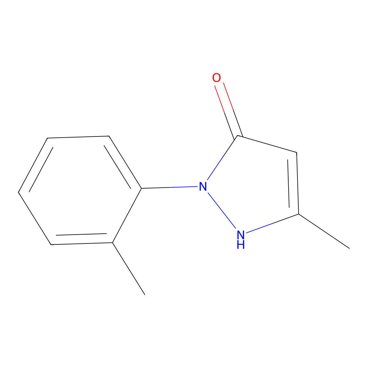 5-methyl-2-o-tolyl-2H-pyrazol-3-ol molecular structure, CAS 59051-12-6