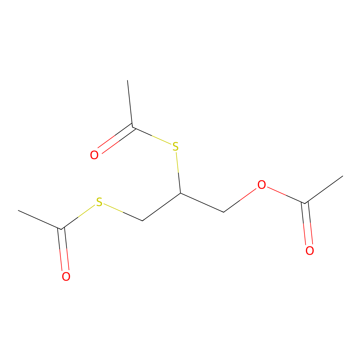 2,3-Bis(acetylsulfanyl)propyl acetate molecular structure, CAS 59051-15-9