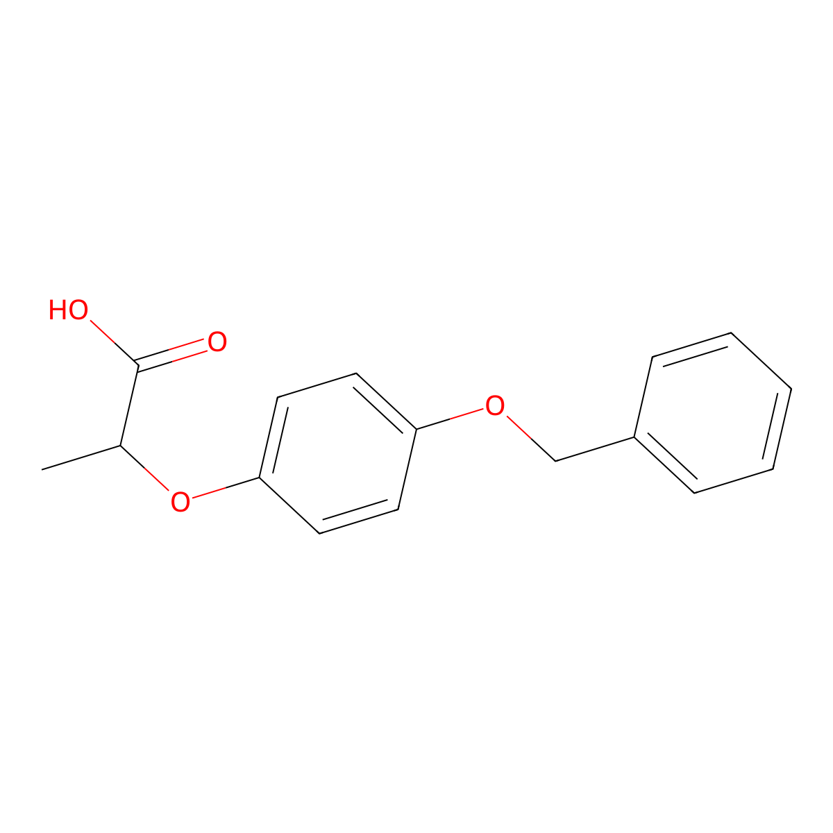 2-[4-(Benzyloxy)phenoxy]propanoic acid molecular structure, CAS 59058-37-6
