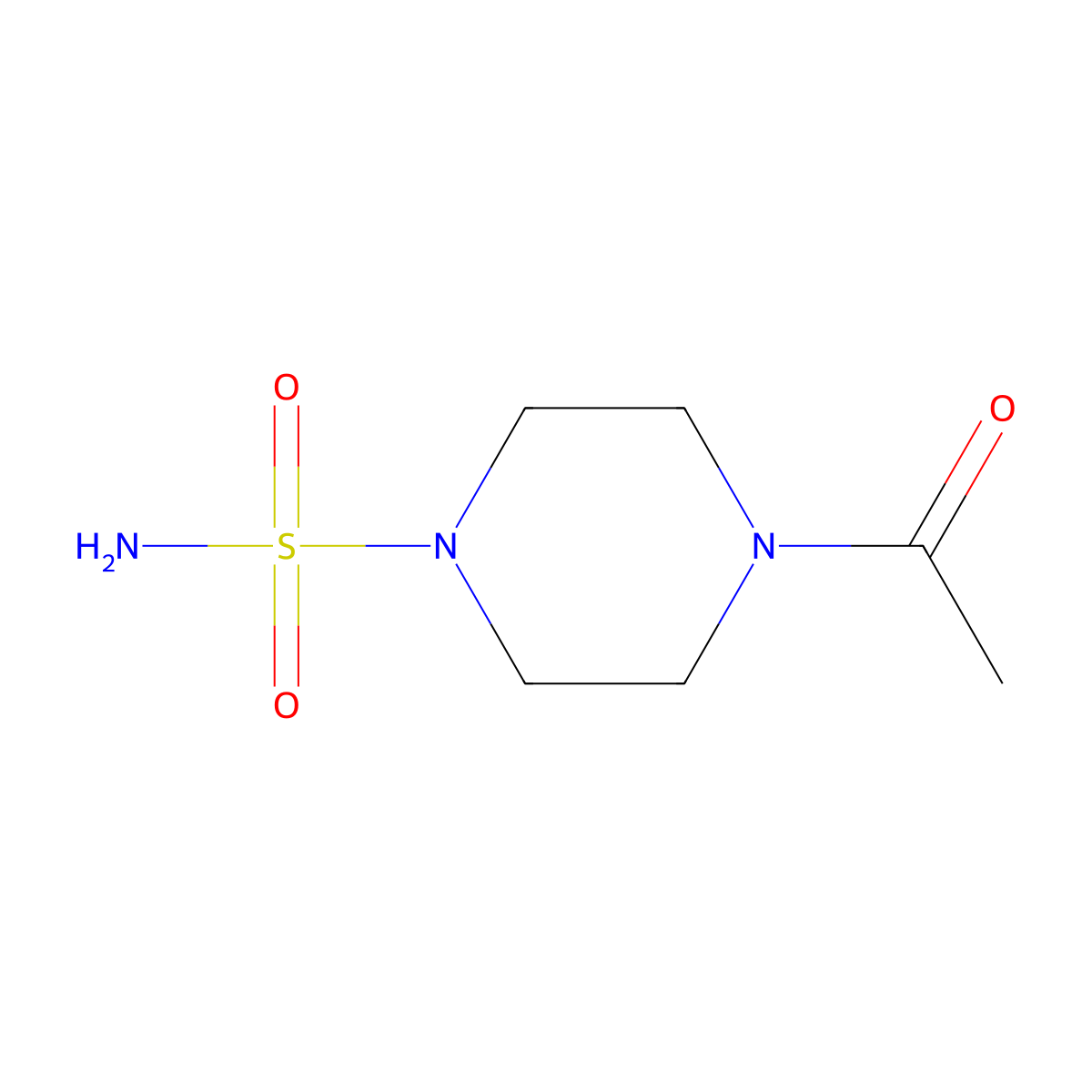 4-Acetylpiperazine-1-sulfonamide molecular structure, CAS 5906-31-0