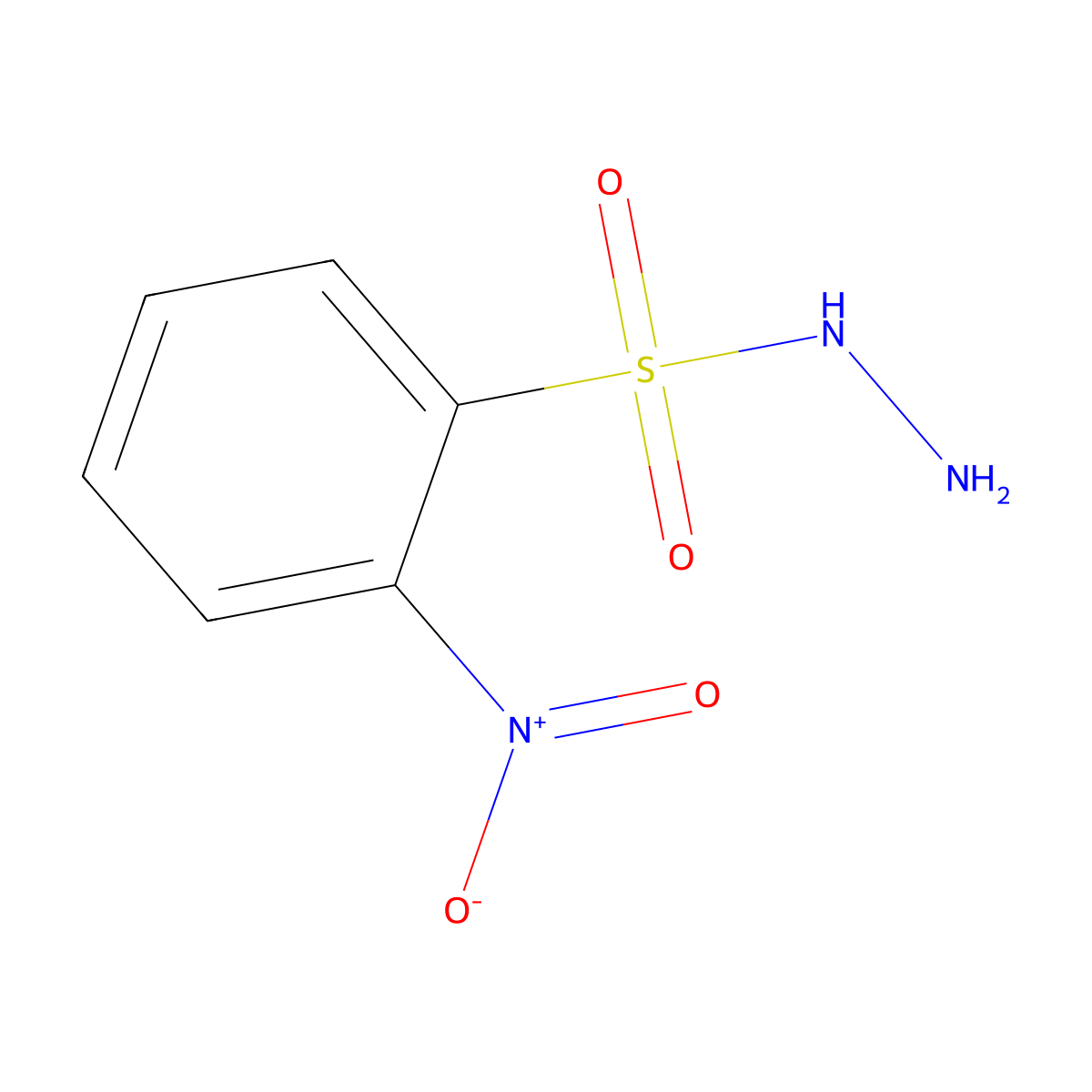 2-Nitrobenzene-1-sulfonohydrazide molecular structure, CAS 5906-99-0