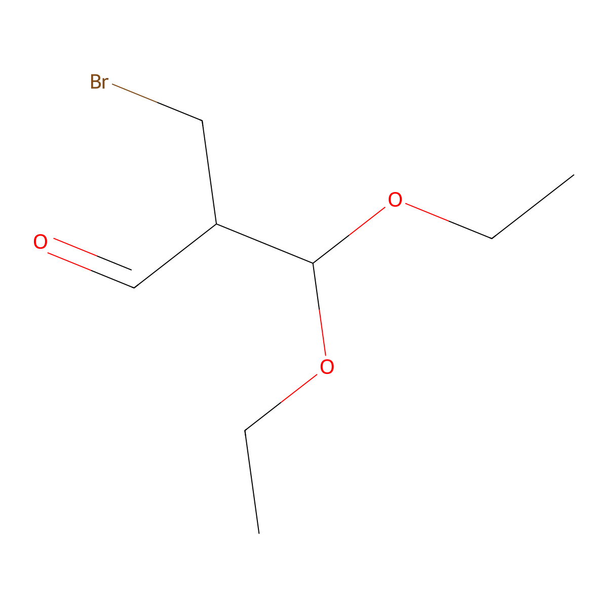 2-(Bromomethyl)-3,3-diethoxypropanal molecular structure, CAS 59067-07-1