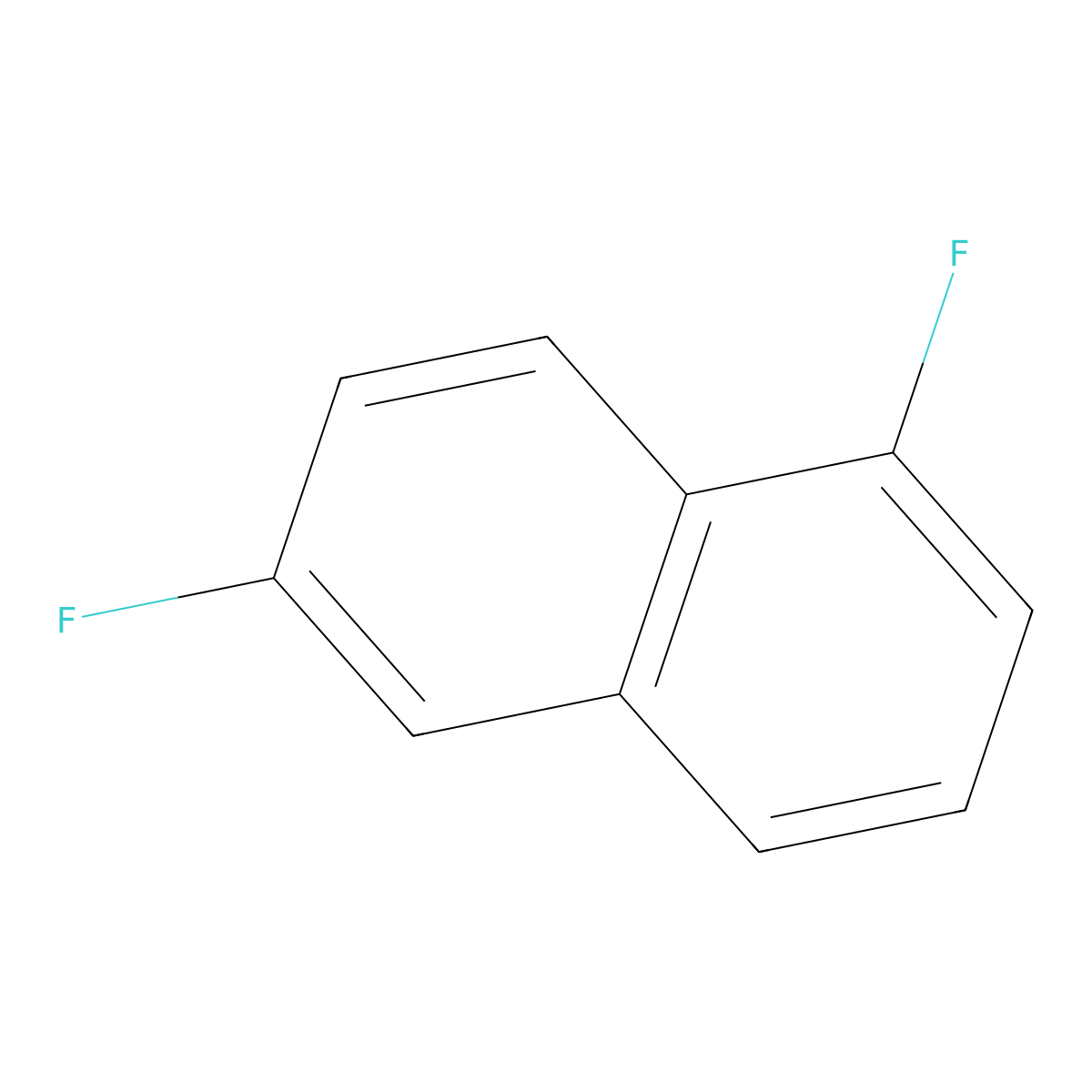 1,6-Difluoronaphthalene molecular structure, CAS 59079-67-3