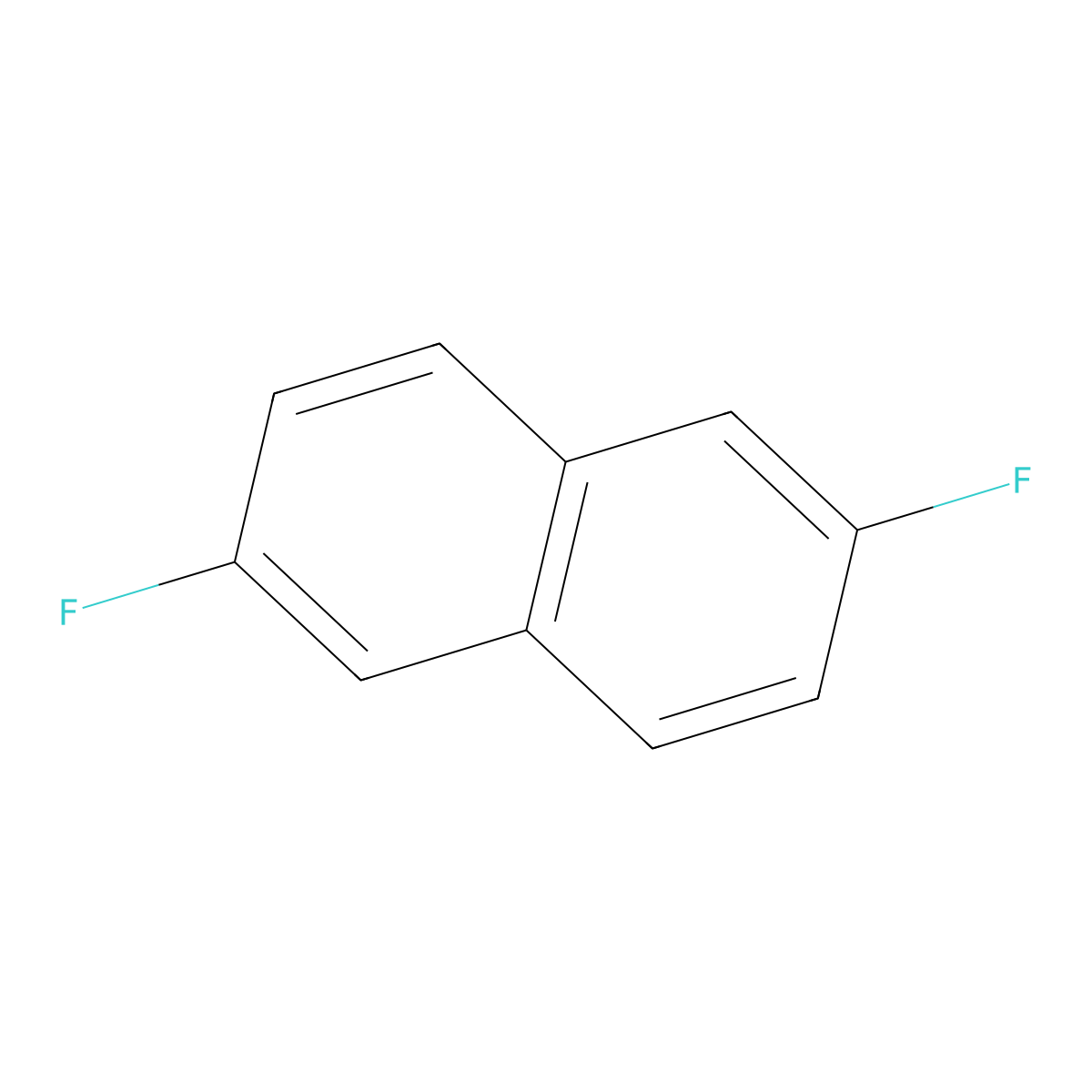 2,6-Difluoronaphthalene molecular structure, CAS 59079-69-5