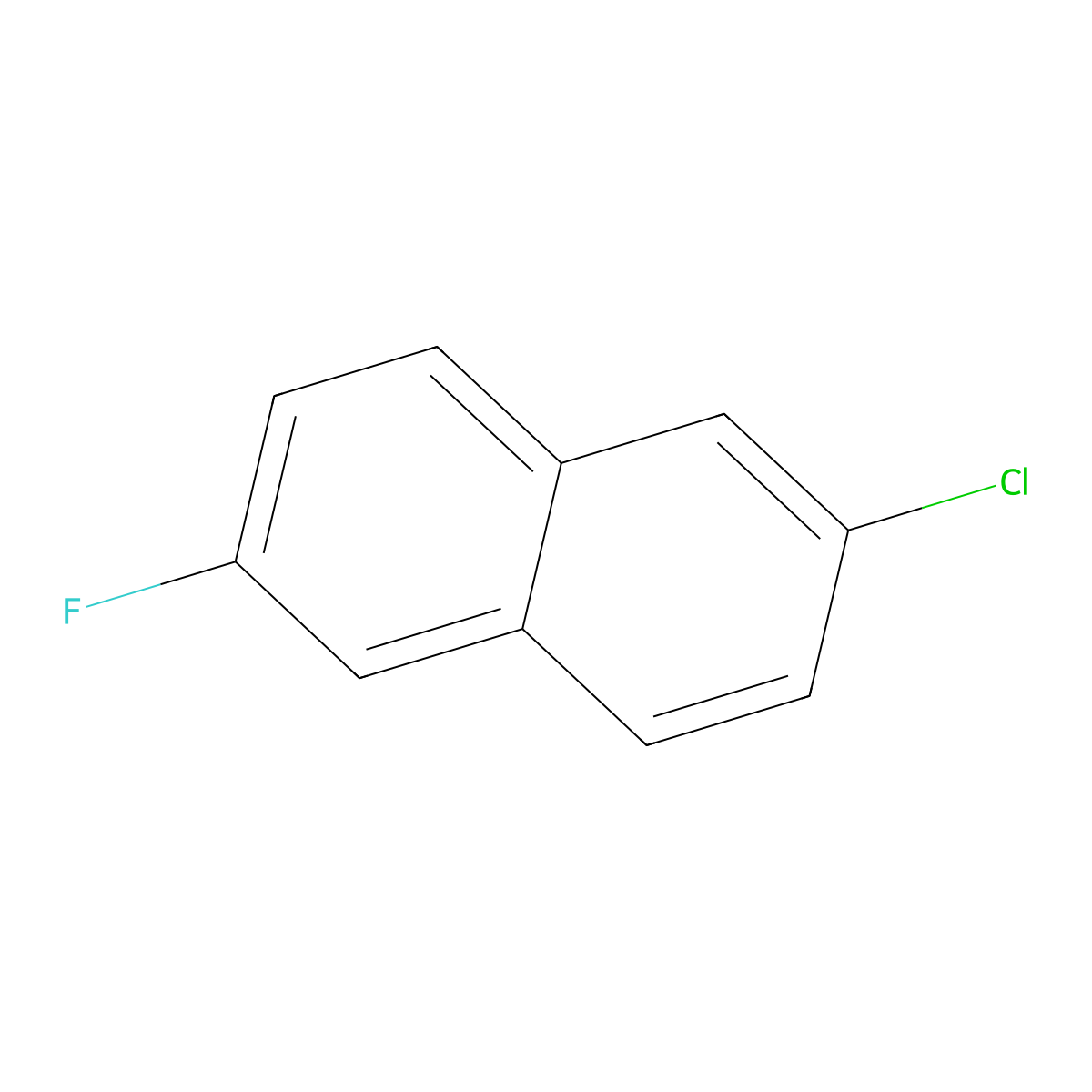 2-Chloro-6-fluoronaphthalene molecular structure, CAS 59079-71-9