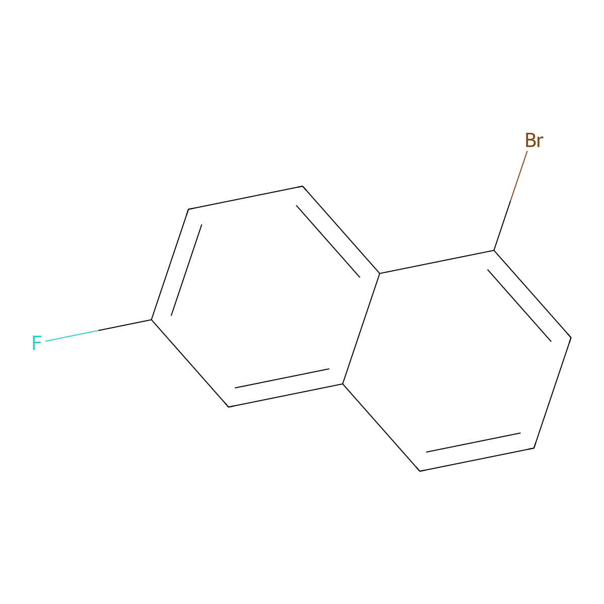 1-Bromo-6-fluoronaphthalene molecular structure, CAS 59079-74-2