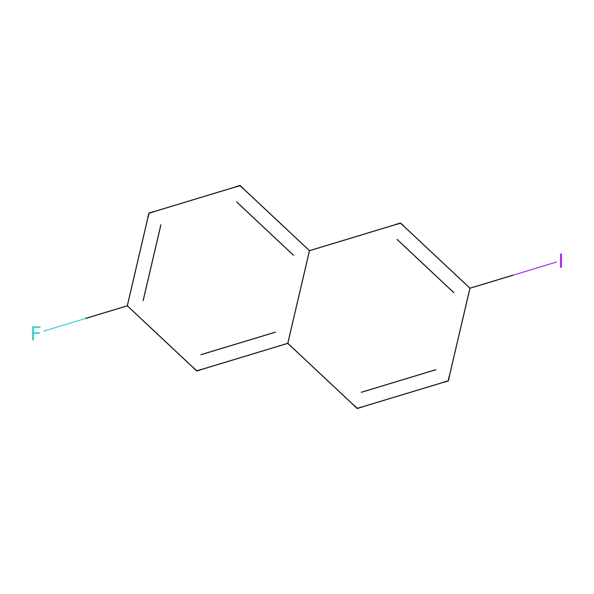 2-Fluoro-6-iodonaphthalene molecular structure, CAS 59079-75-3