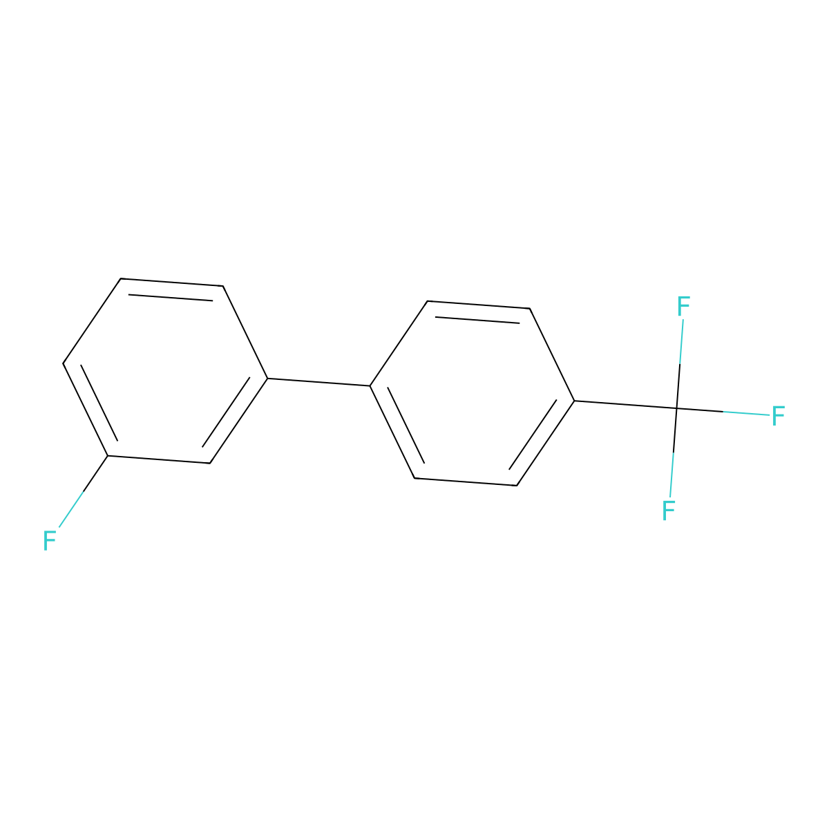 3-Fluoro-4'-(trifluoromethyl)biphenyl molecular structure, CAS 59079-86-6