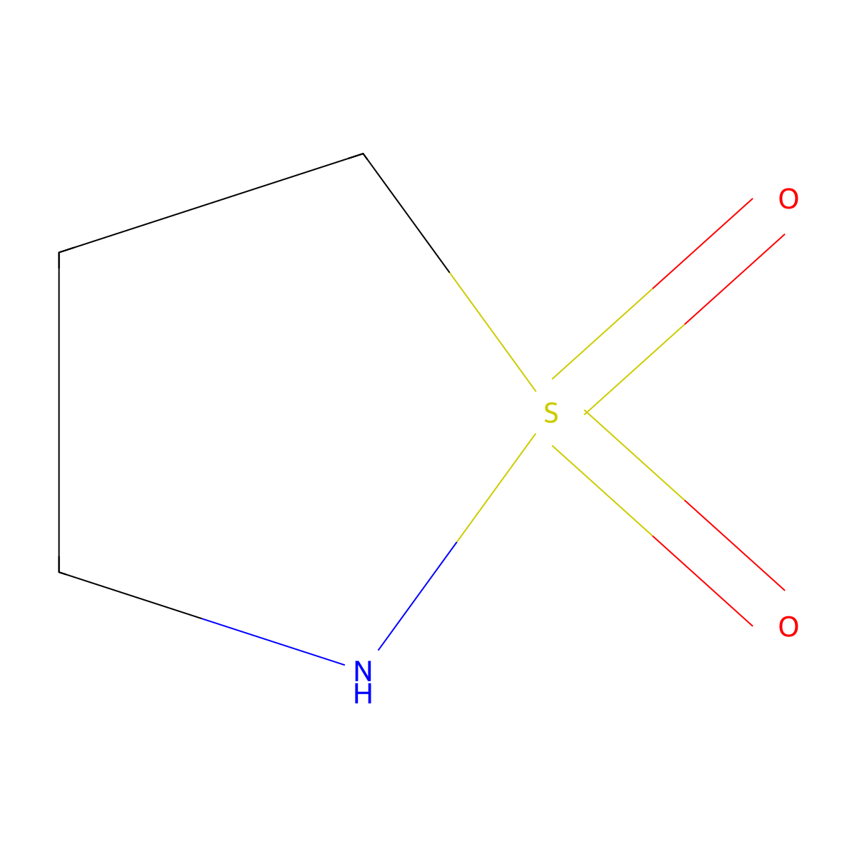 1,3-Propanesultam molecular structure, CAS 5908-62-3