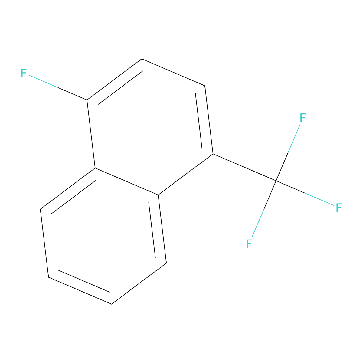 1-Fluoro-4-(trifluoromethyl)naphthalene molecular structure, CAS 59080-13-6