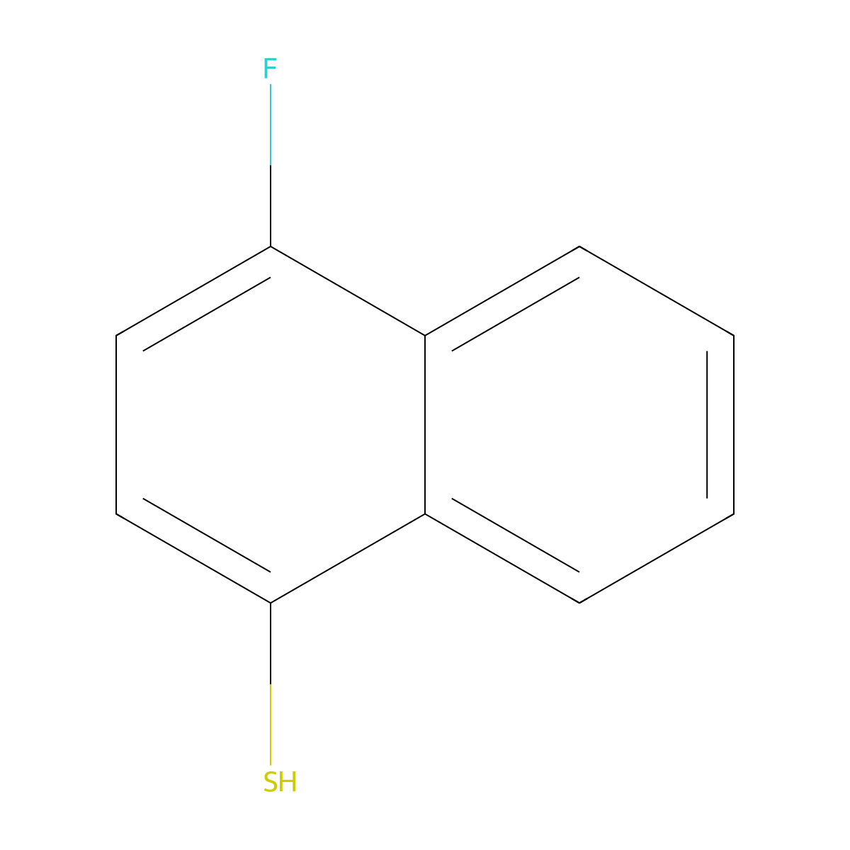 4-Fluoro-1-thionaphthol molecular structure, CAS 59080-16-9