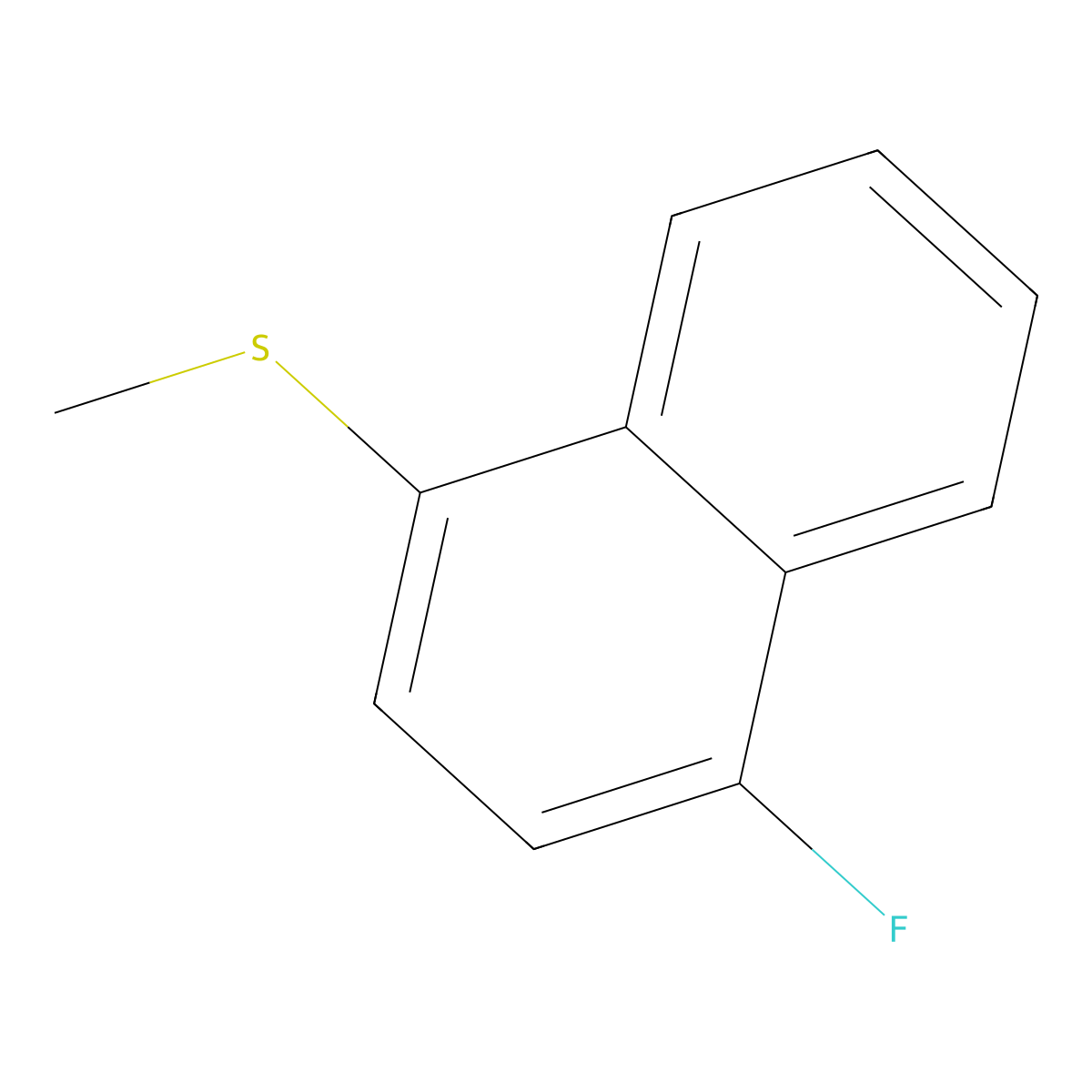 4-Fluoronaphthyl methyl sulfide molecular structure, CAS 59080-17-0