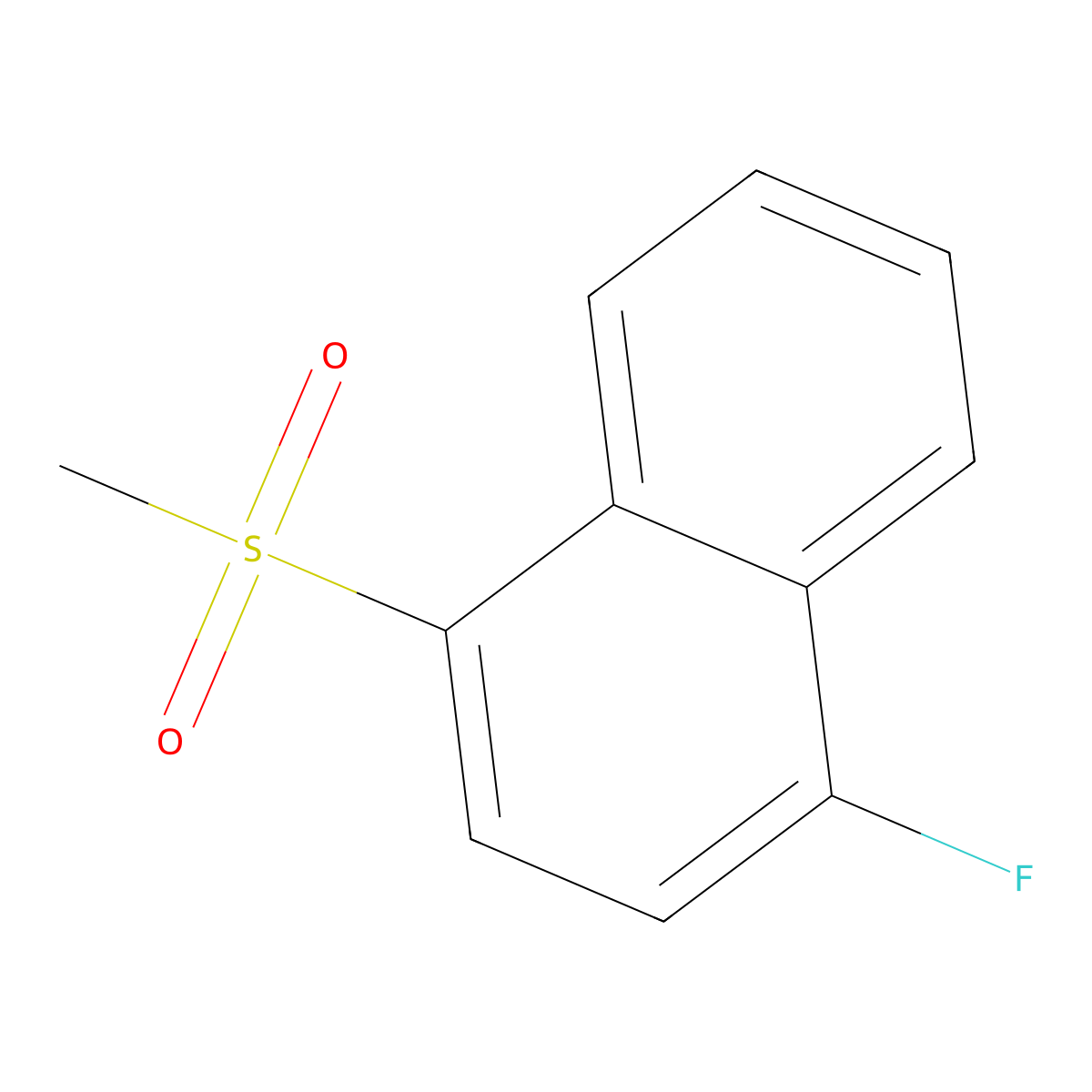 4-Fluoronaphthyl methyl sulfone molecular structure, CAS 59080-18-1