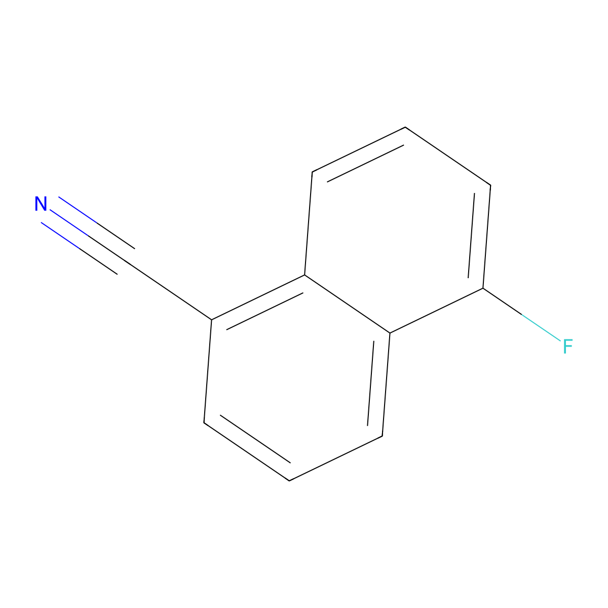 5-Fluoronaphthalene-1-carbonitrile molecular structure, CAS 59080-27-2