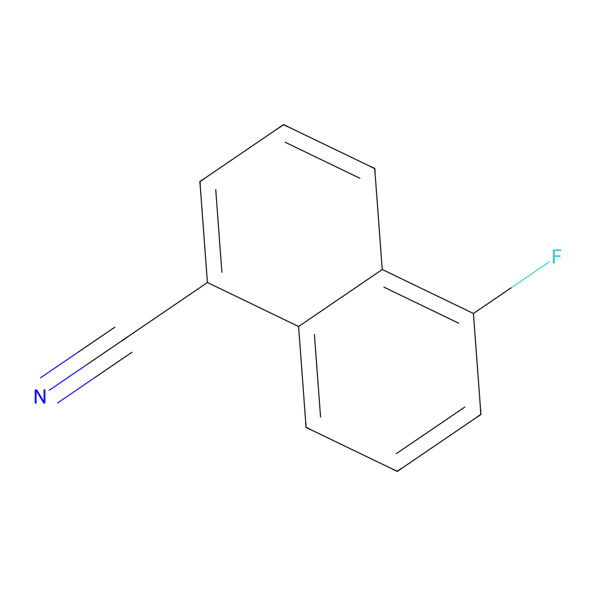 5-Fluoronaphthalene-1-carbonitrile molecular structure, CAS 59080-27-2