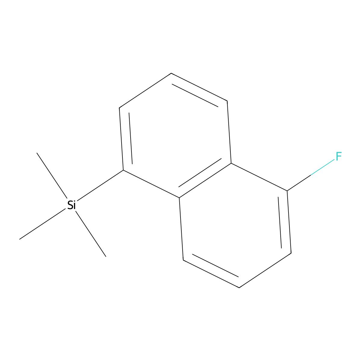 Naphthalene, 1-fluoro-5-(trimethylsilyl)- molecular structure, CAS 59080-28-3