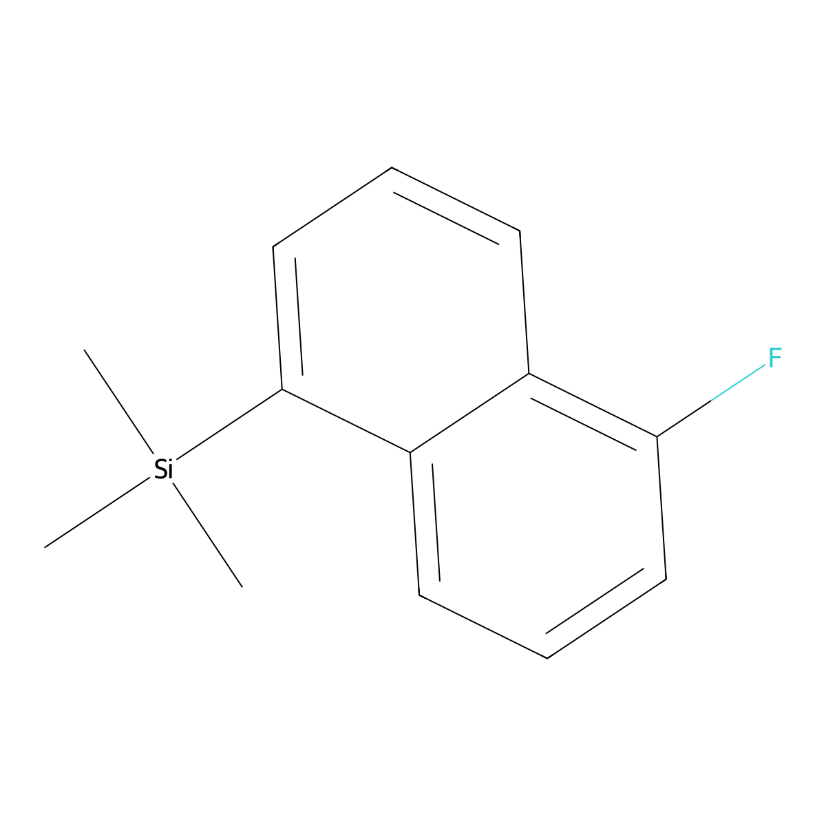 Naphthalene, 1-fluoro-5-(trimethylsilyl)- molecular structure, CAS 59080-28-3