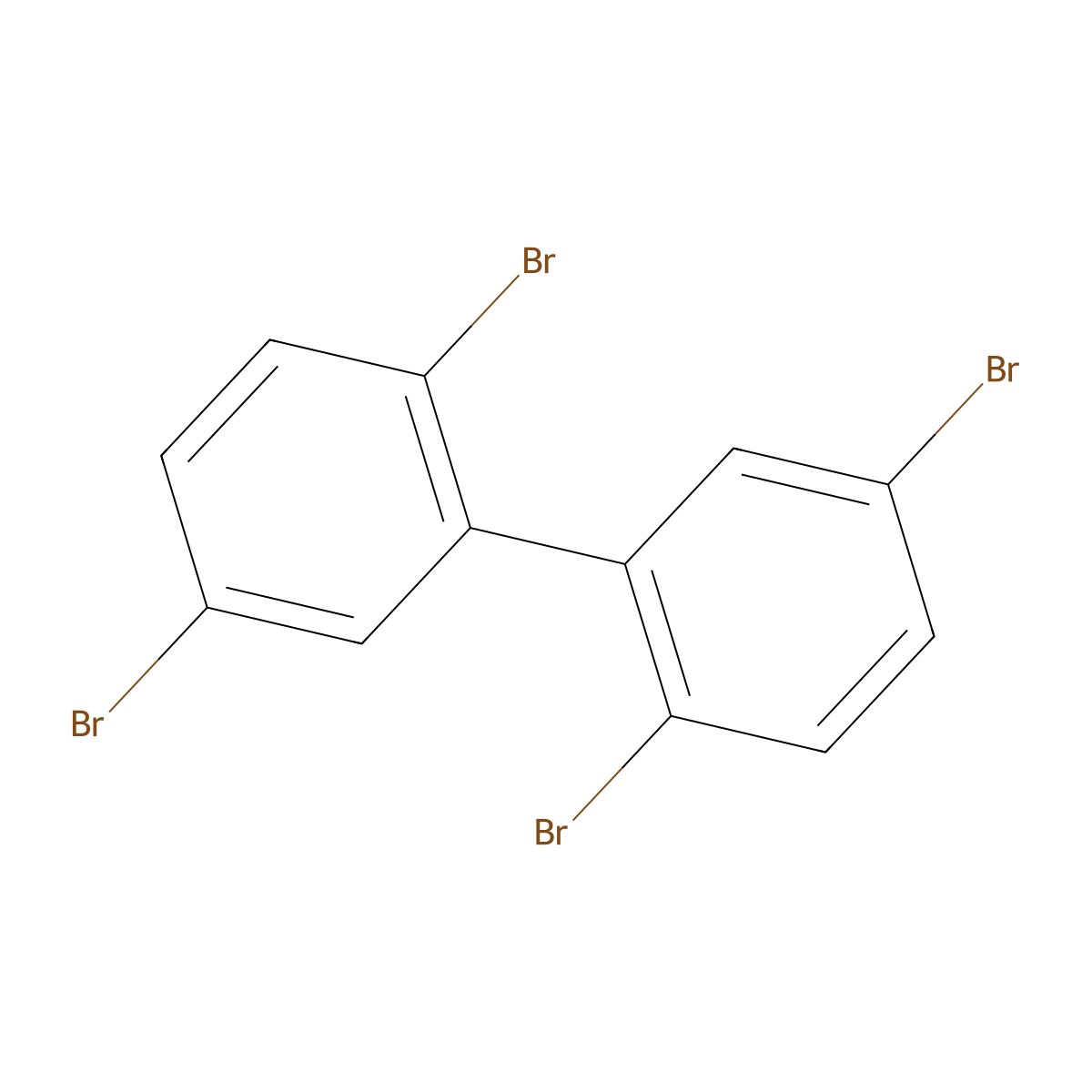 2,2',5,5'-Tetrabromobiphenyl molecular structure, CAS 59080-37-4