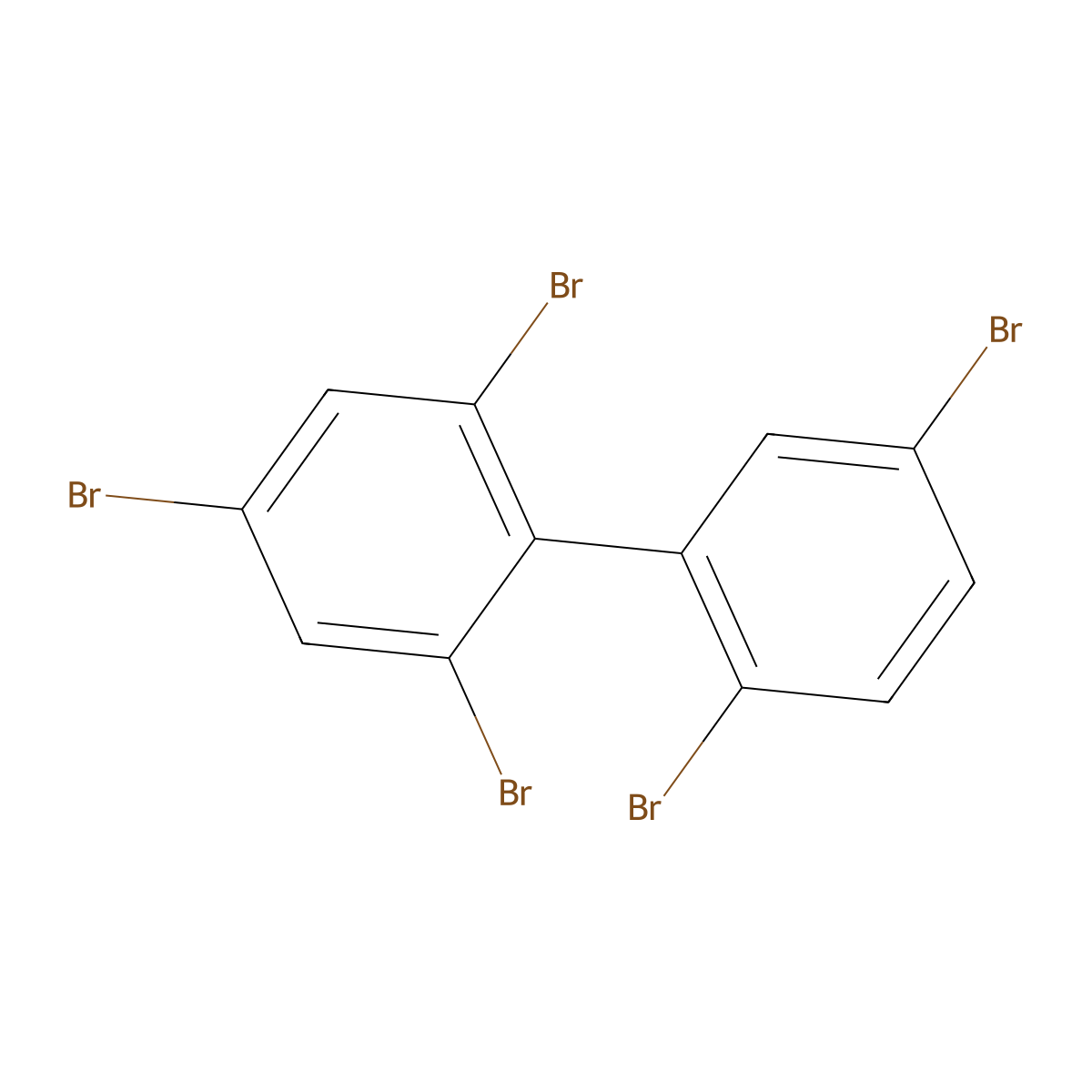 2,2',4,5',6-Pentabromobiphenyl molecular structure, CAS 59080-39-6