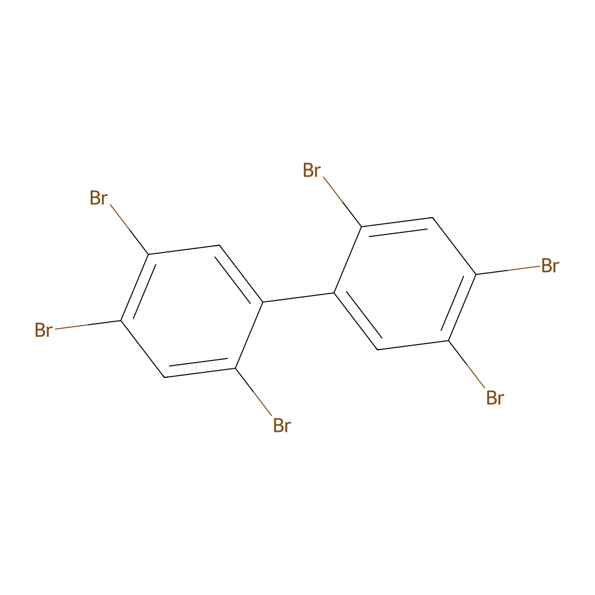 Pbb 153 molecular structure, CAS 59080-40-9