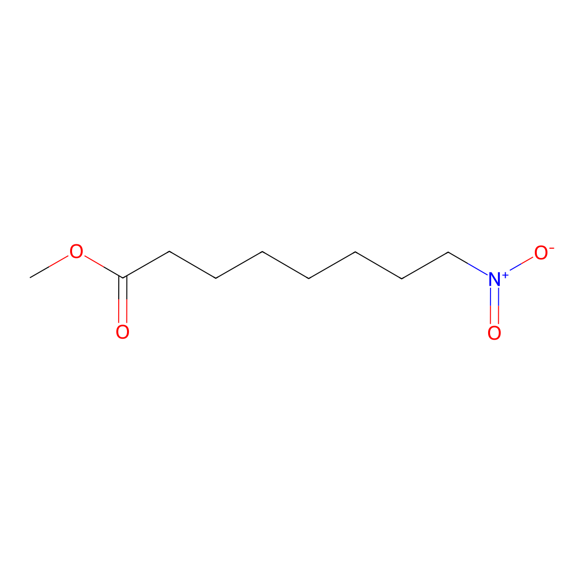 Methyl 8-nitrooctanoate molecular structure, CAS 59080-48-7