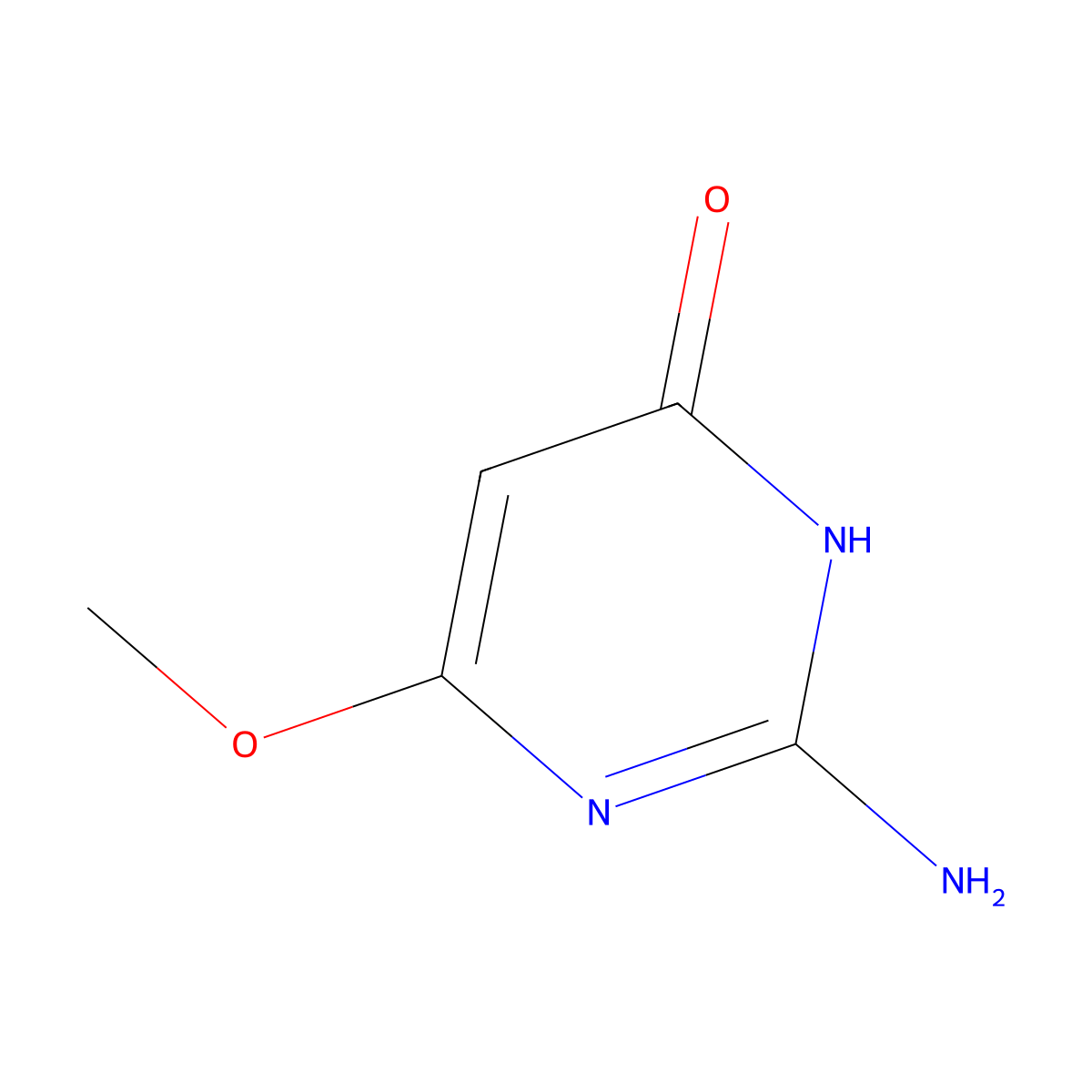 2-Amino-4-hydroxy-6-methoxypyrimidine molecular structure, CAS 59081-28-6