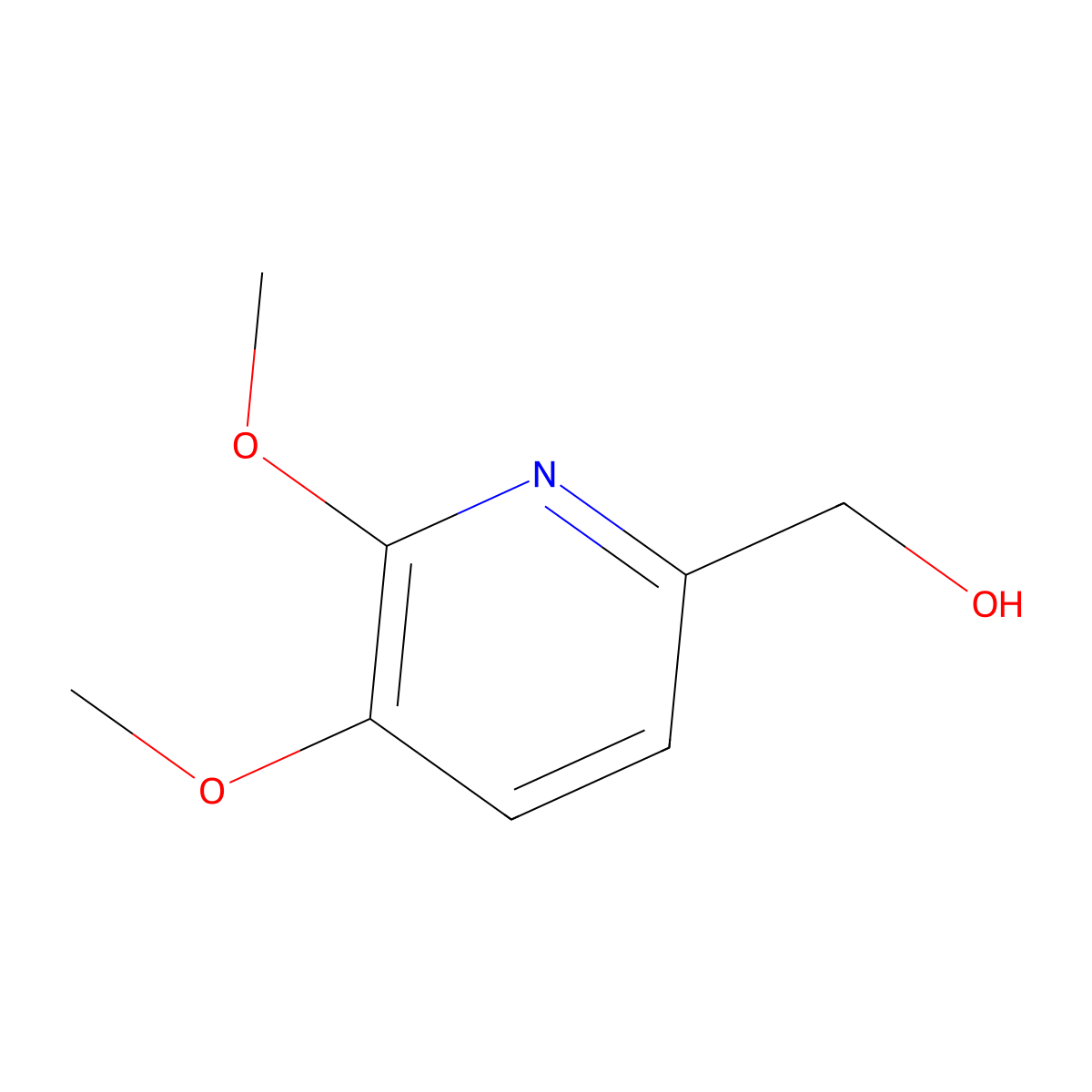 (5,6-Dimethoxypyridin-2-yl)methanol molecular structure, CAS 59081-38-8