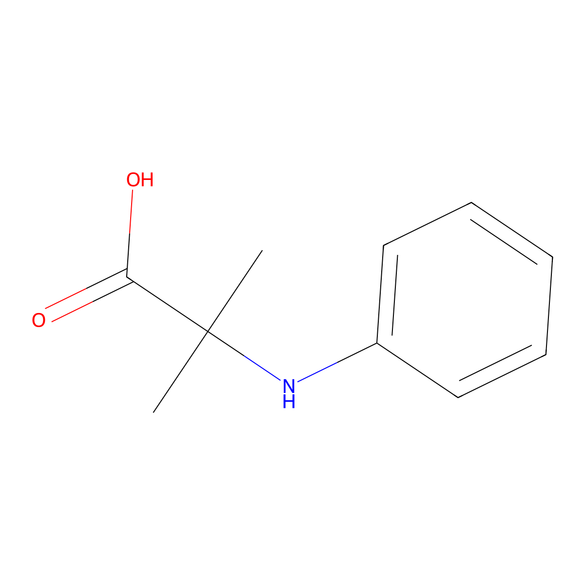 2-Methyl-N-phenylalanine molecular structure, CAS 59081-61-7