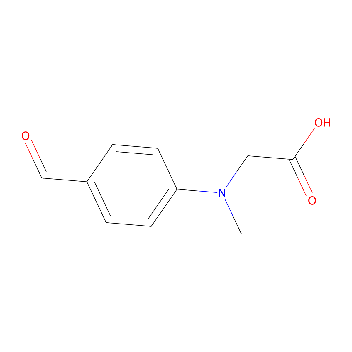 [4-Formyl(methyl)anilino]acetic acid molecular structure, CAS 59081-62-8