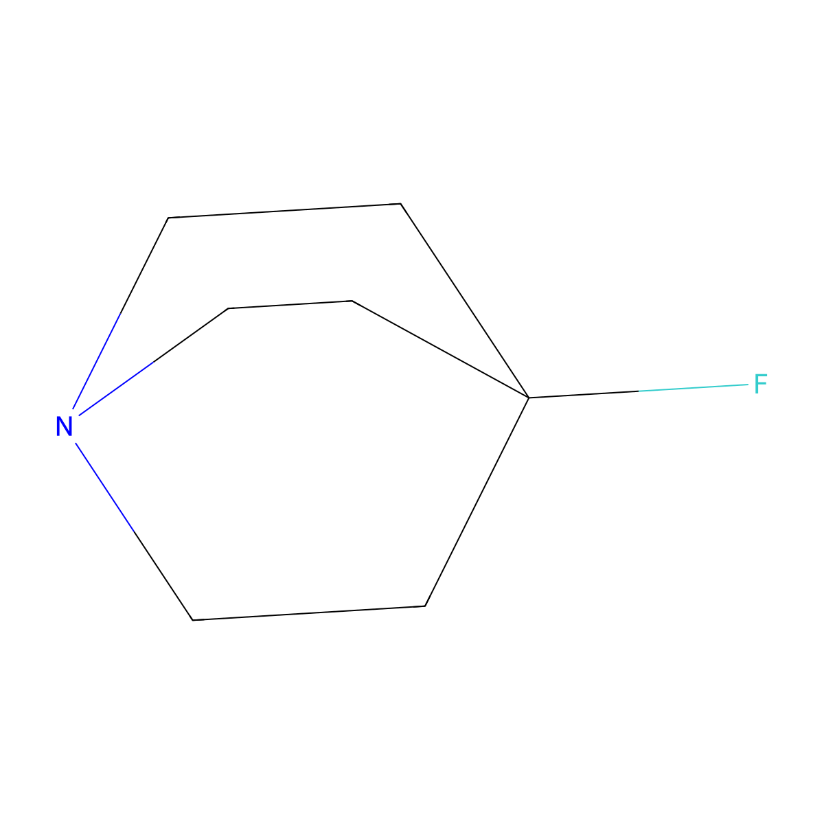 4-Fluoroquinuclidine molecular structure, CAS 59082-60-9