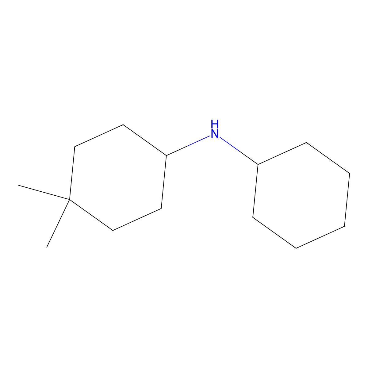 N-cyclohexyl-4,4-dimethylcyclohexan-1-amine molecular structure, CAS 59083-11-3